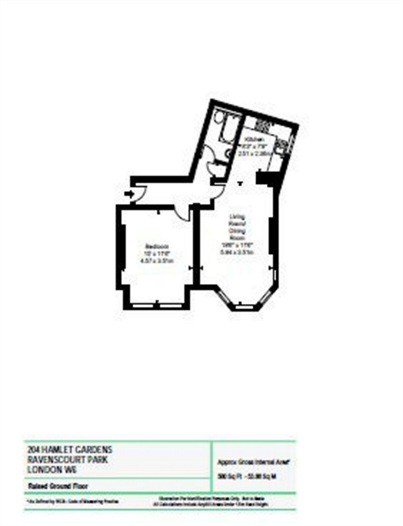 1 Bedrooms Flat to rent in Hamlet Gardens, London W6