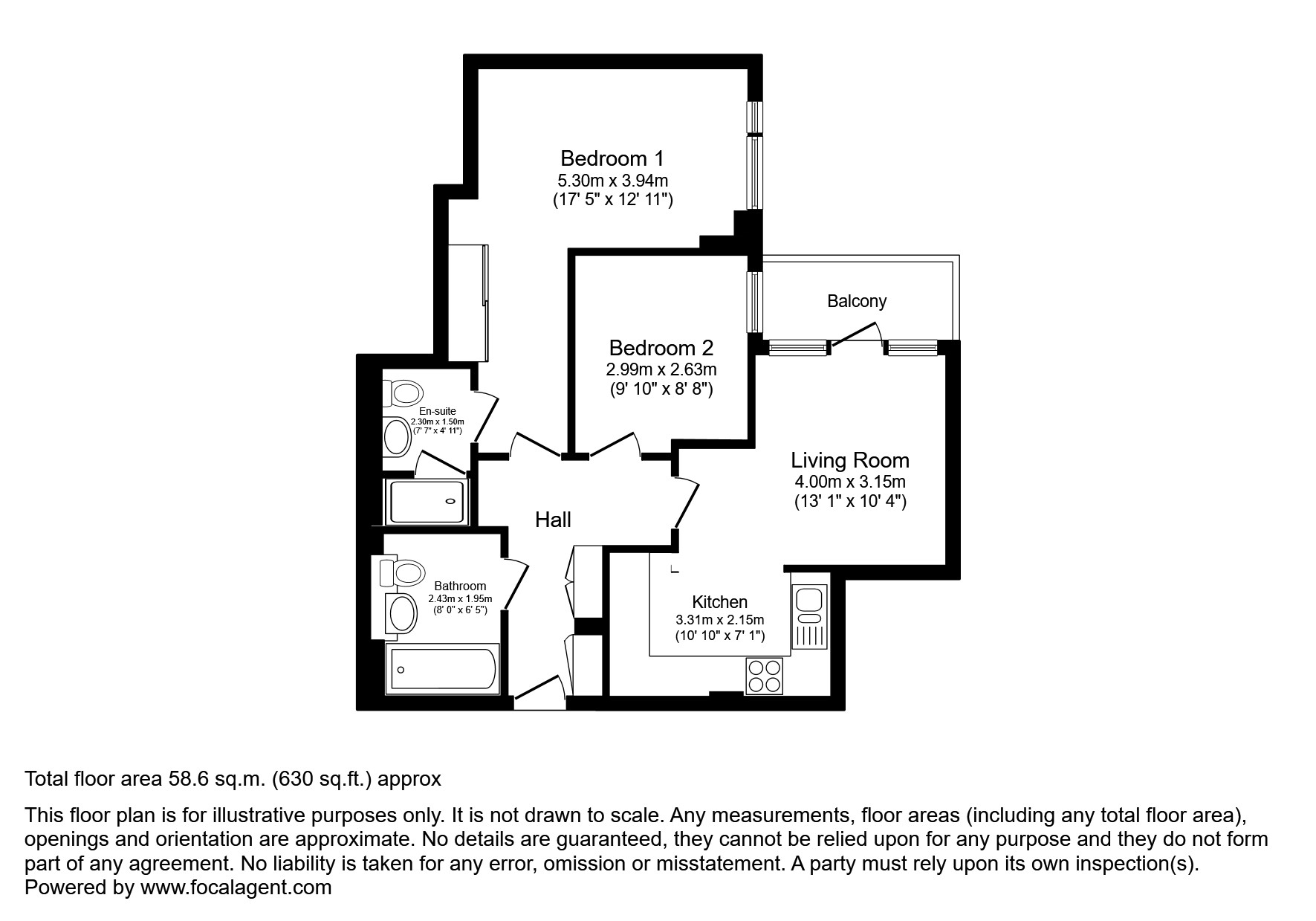 46, Trafalgar House, Longfield Avenue floorplan