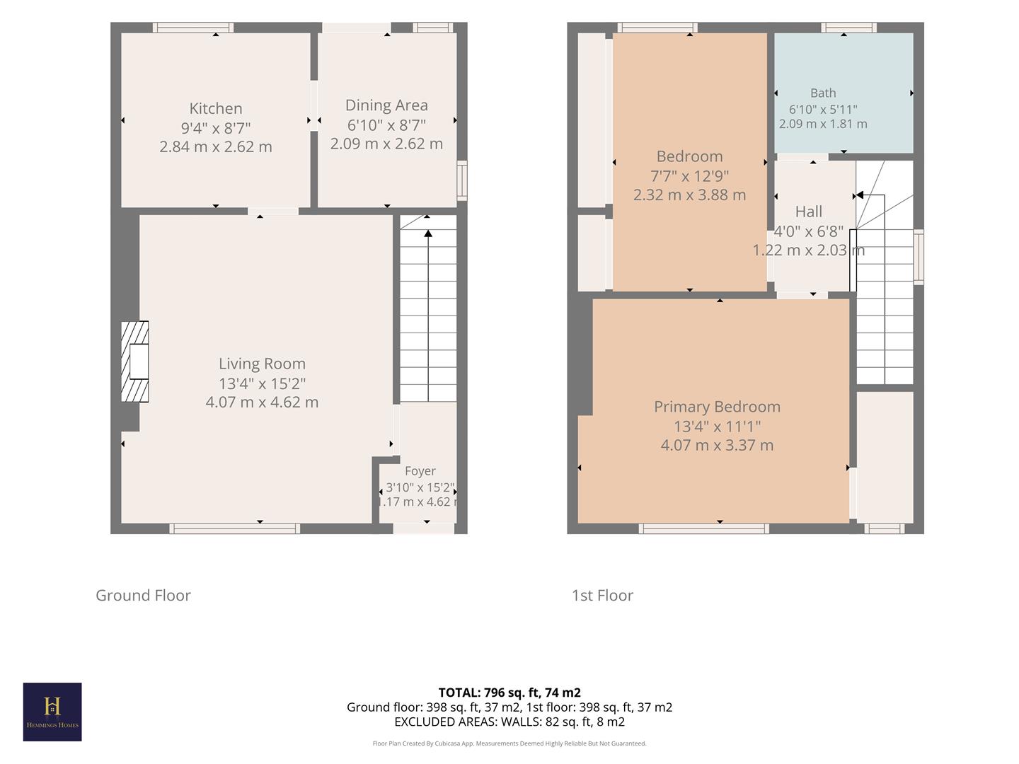 14, Cadoc Street, Glasgow floorplan