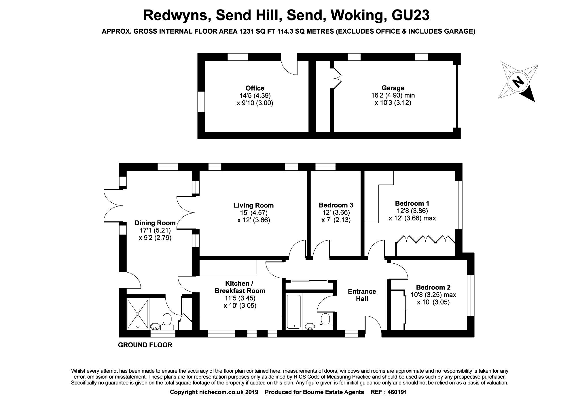 3 Bedrooms Detached bungalow for sale in Send Hill, Send, Woking GU23
