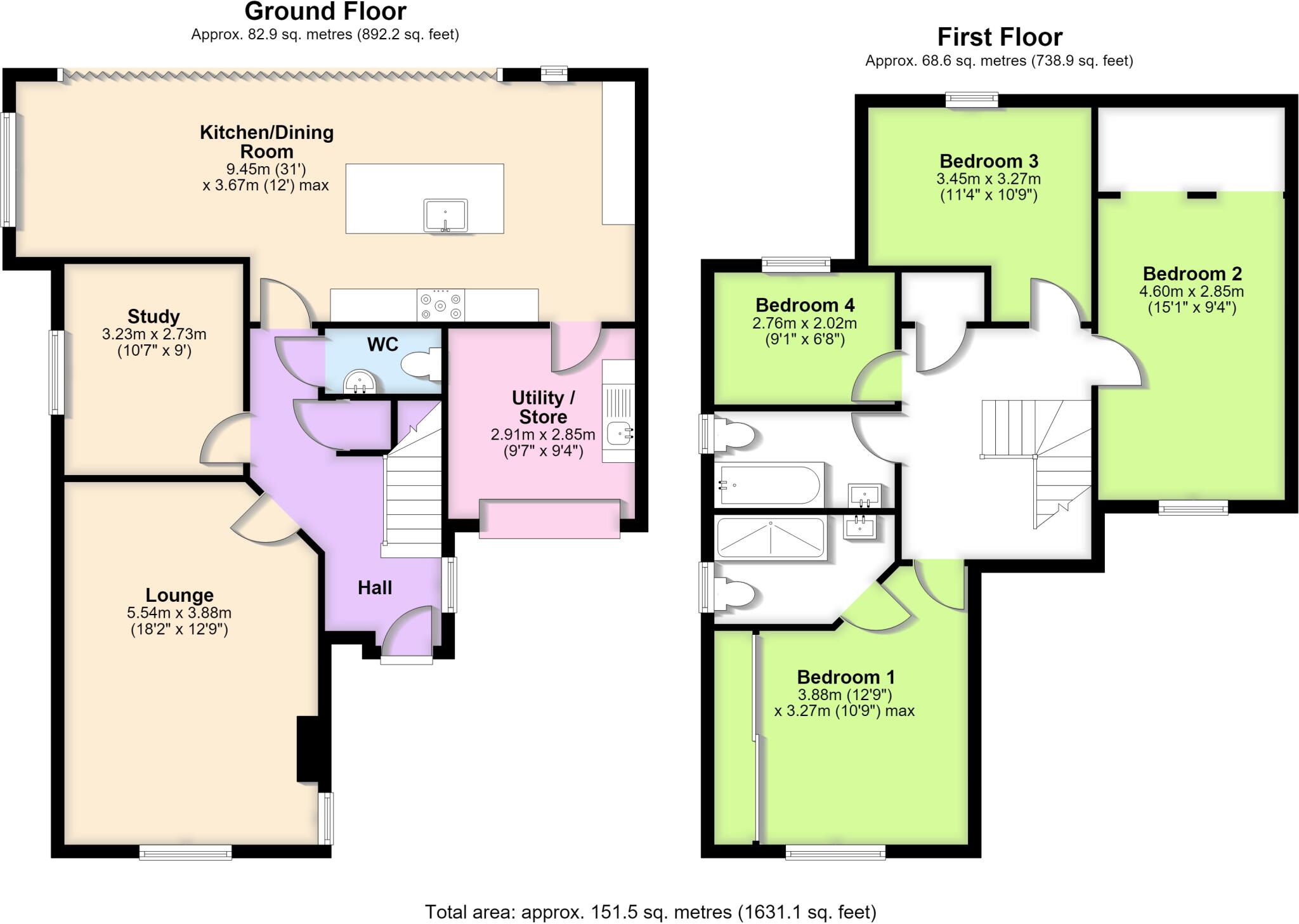 3, Heather Close, Bishops Stortford floorplan