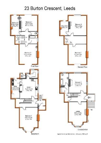 23, BURTON CRESCENT, Leeds floorplan