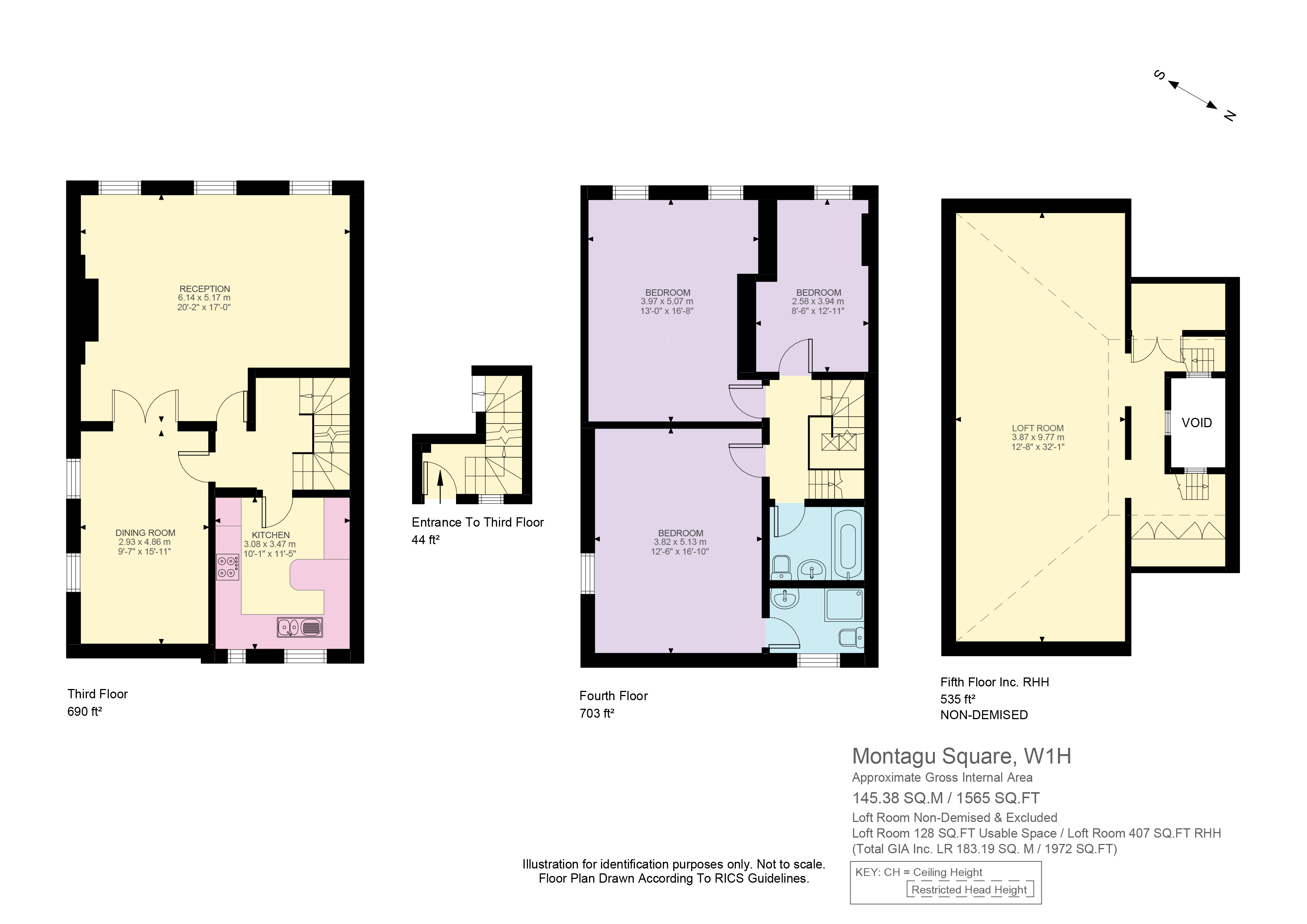1, Montagu Square, London floorplan
