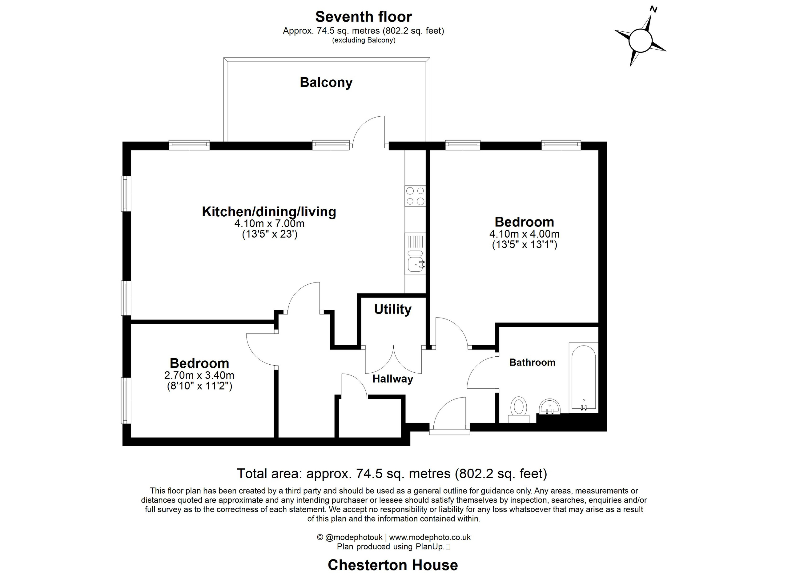 Flat 108, Harrow floorplan