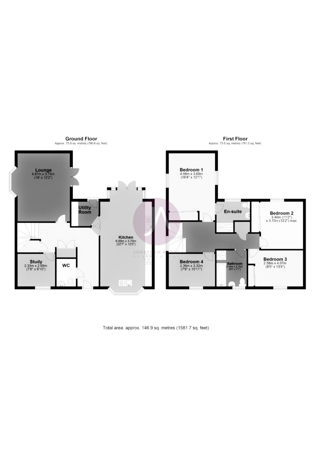 9, Hubert Crescent, Hertfordshire floorplan