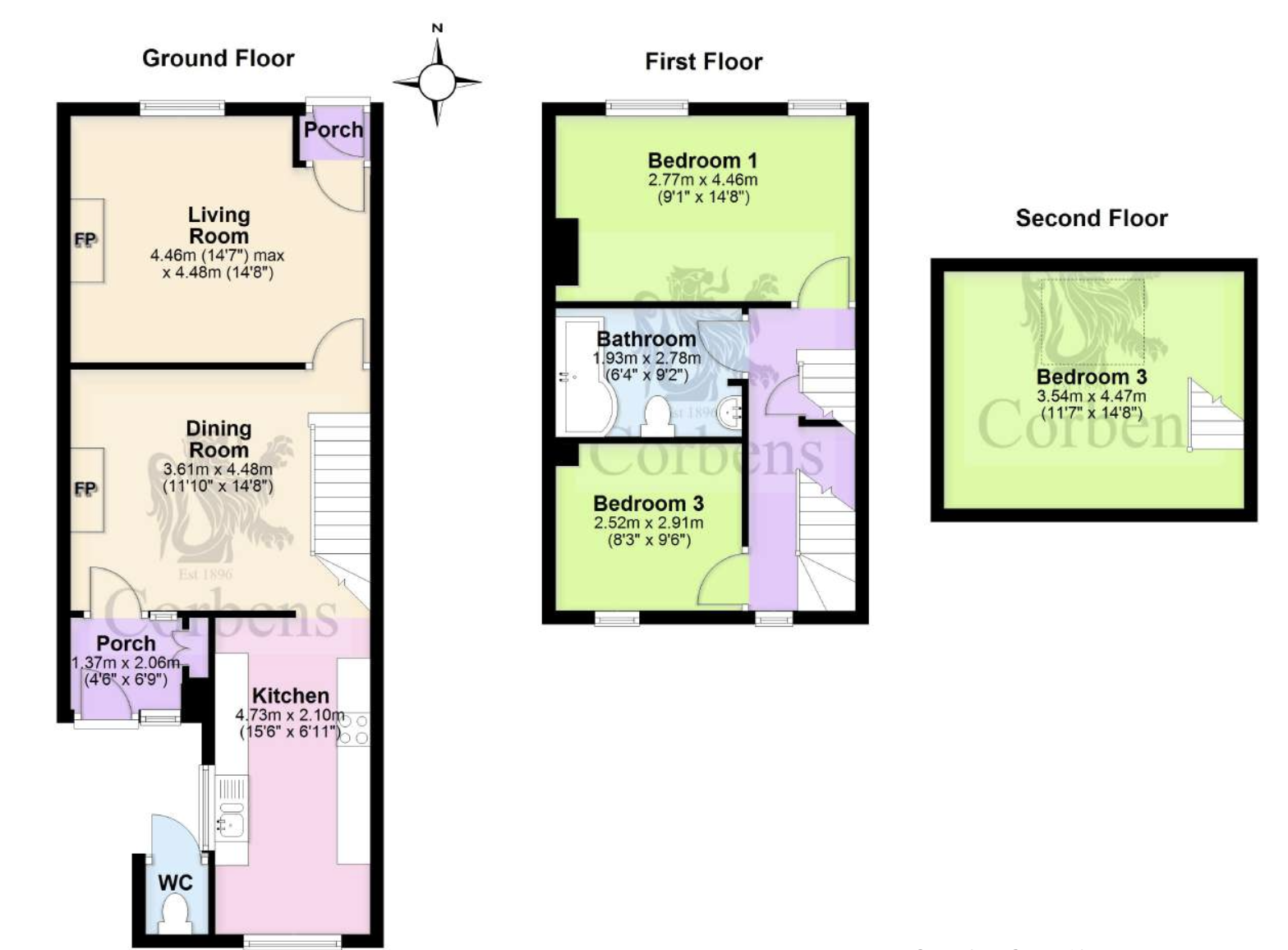 2 Castle View, Langton Matravers, Swanage floorplan