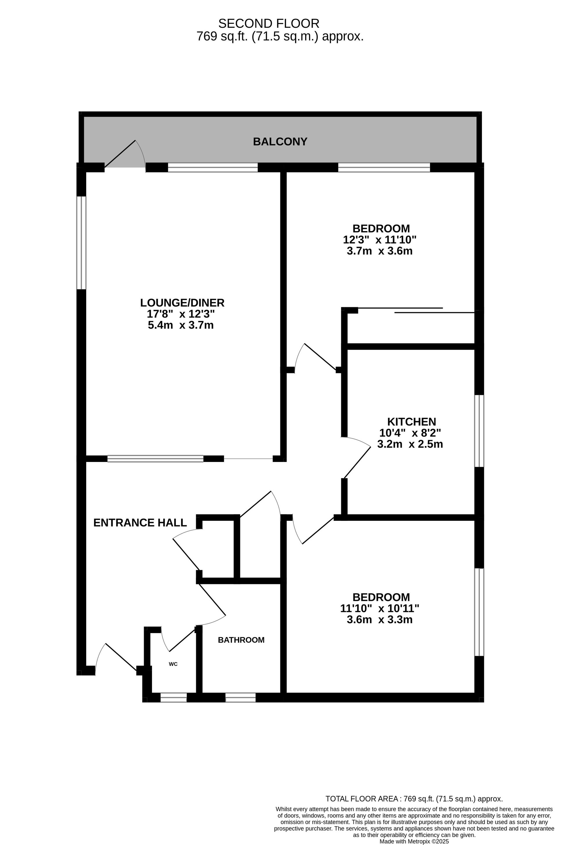 Flat 14, Crescent Court, Bournemouth floorplan