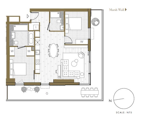 2 Bedrooms Flat for sale in East Tower, Wardian, London E14