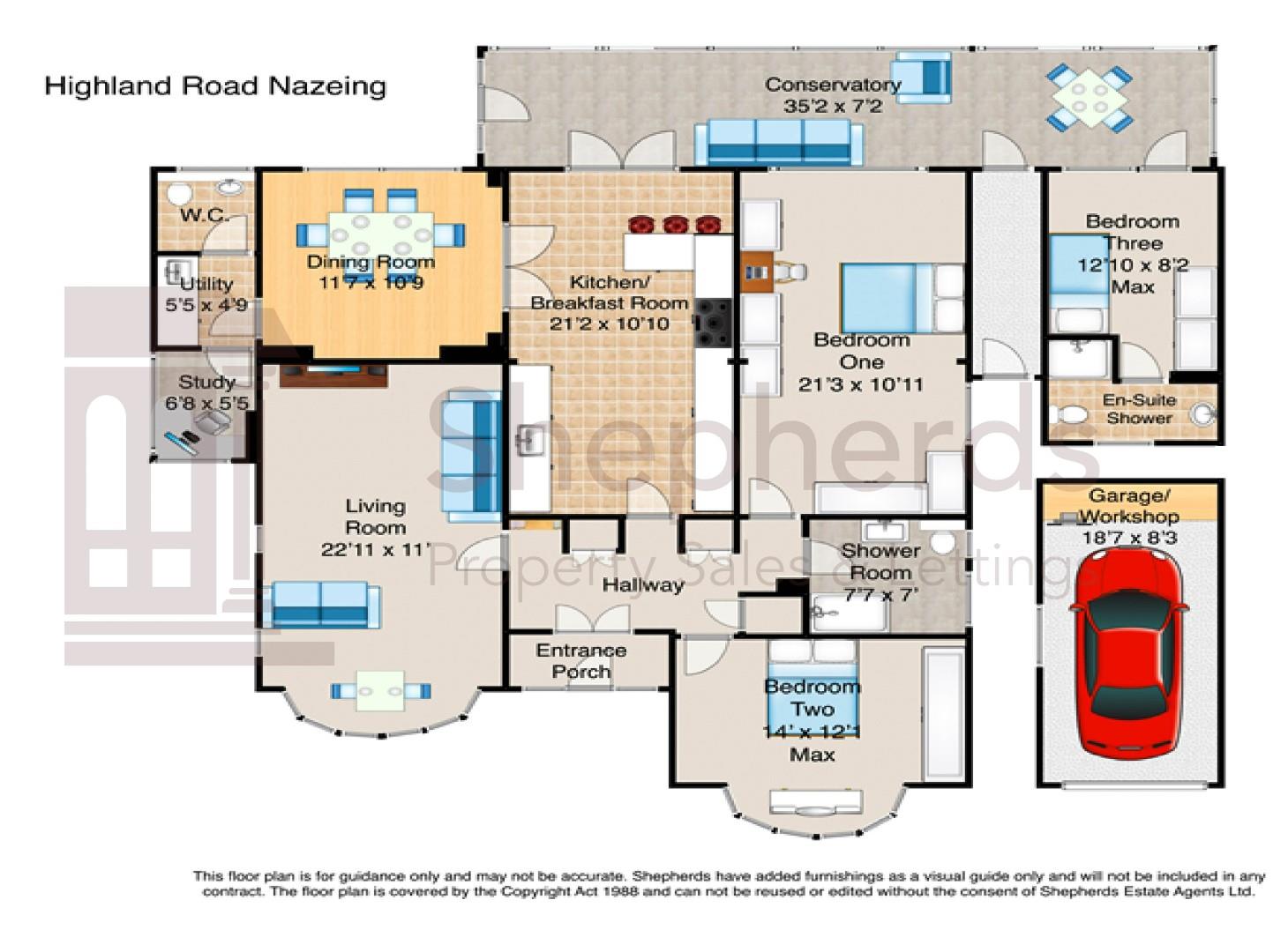 39, Highland Road, Nazeing floorplan