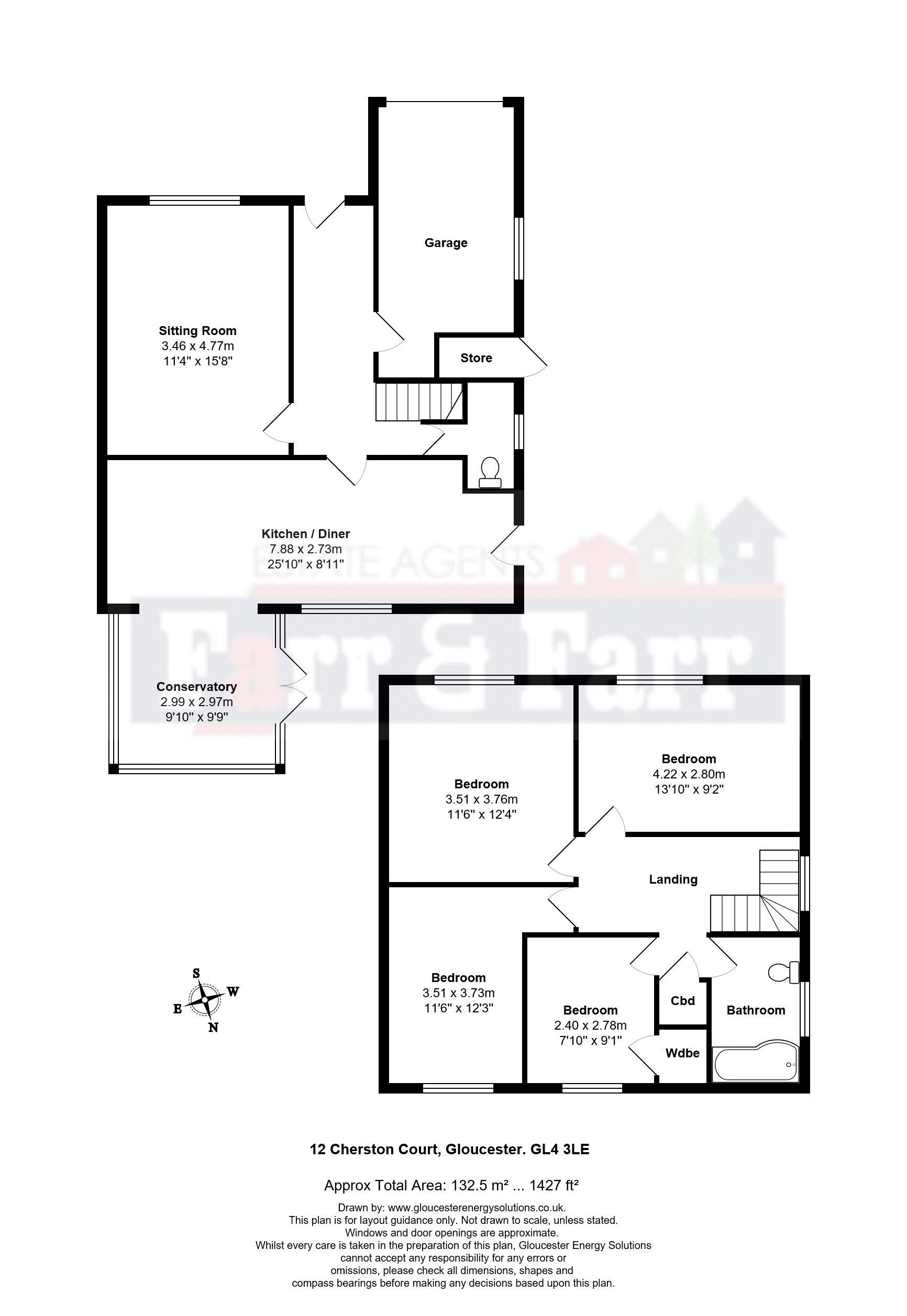 4 Bedrooms Semi-detached house for sale in Cherston Court, Barnwood, Gloucester GL4