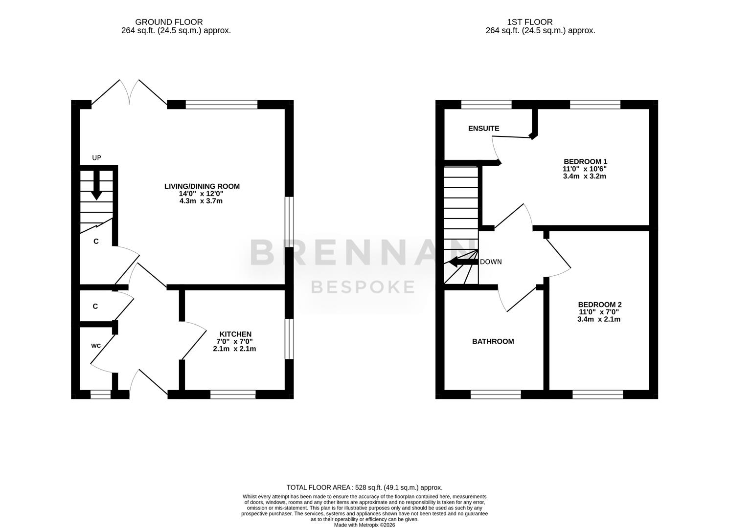 13, Barnwell Gardens, Corby floorplan