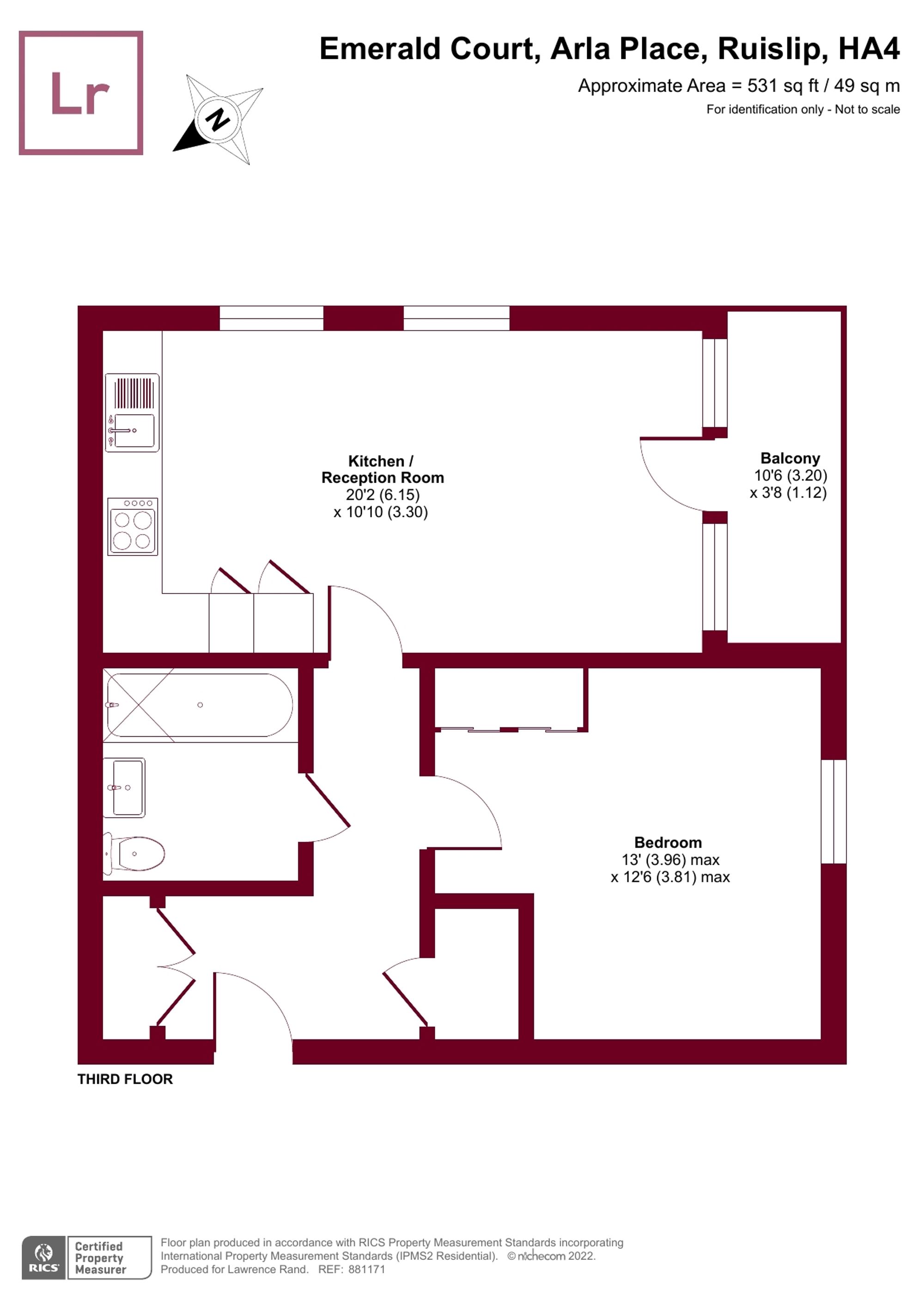 11 Emerald Court, Ruislip floorplan