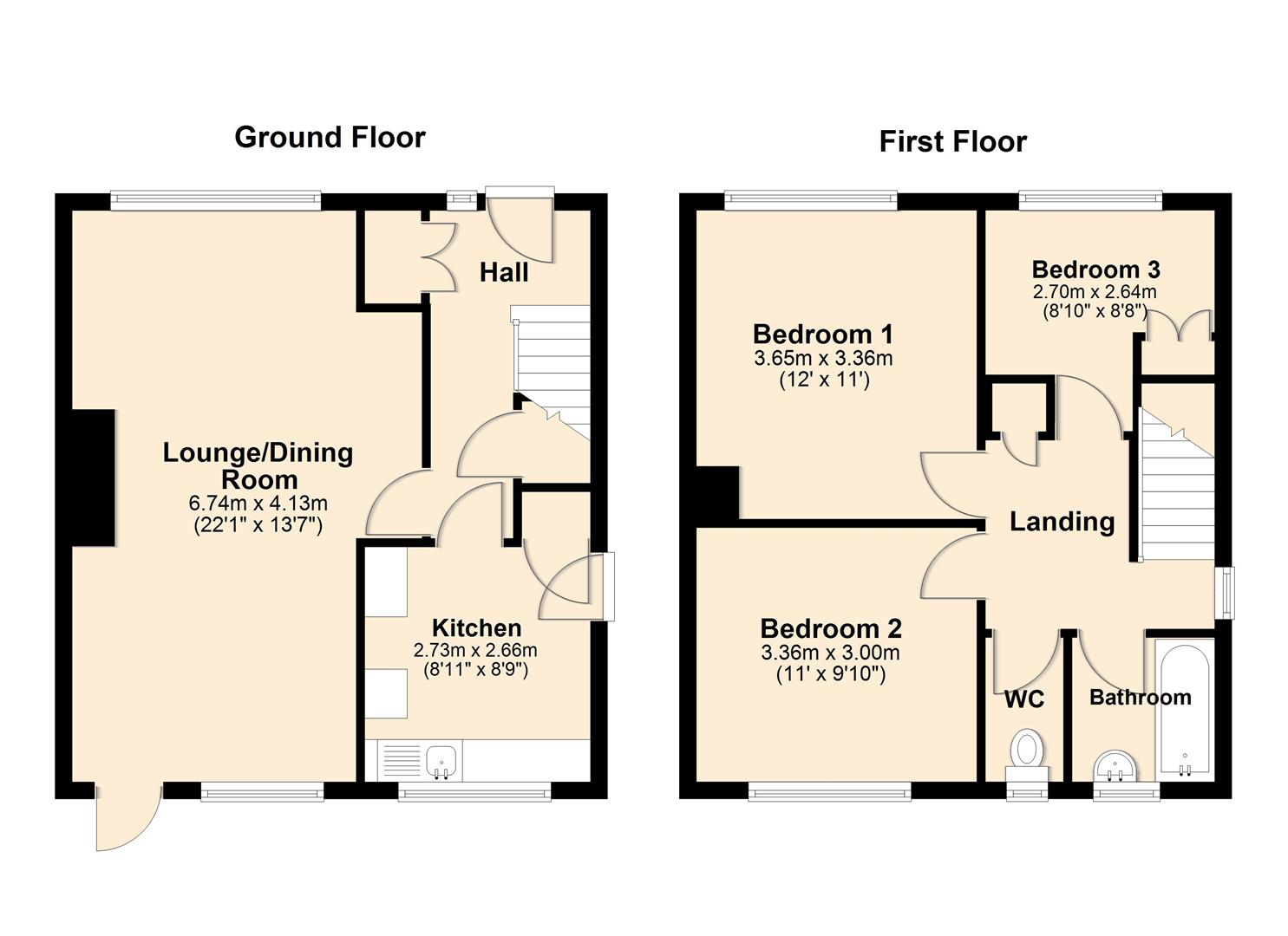176, Leads Road, Hull floorplan