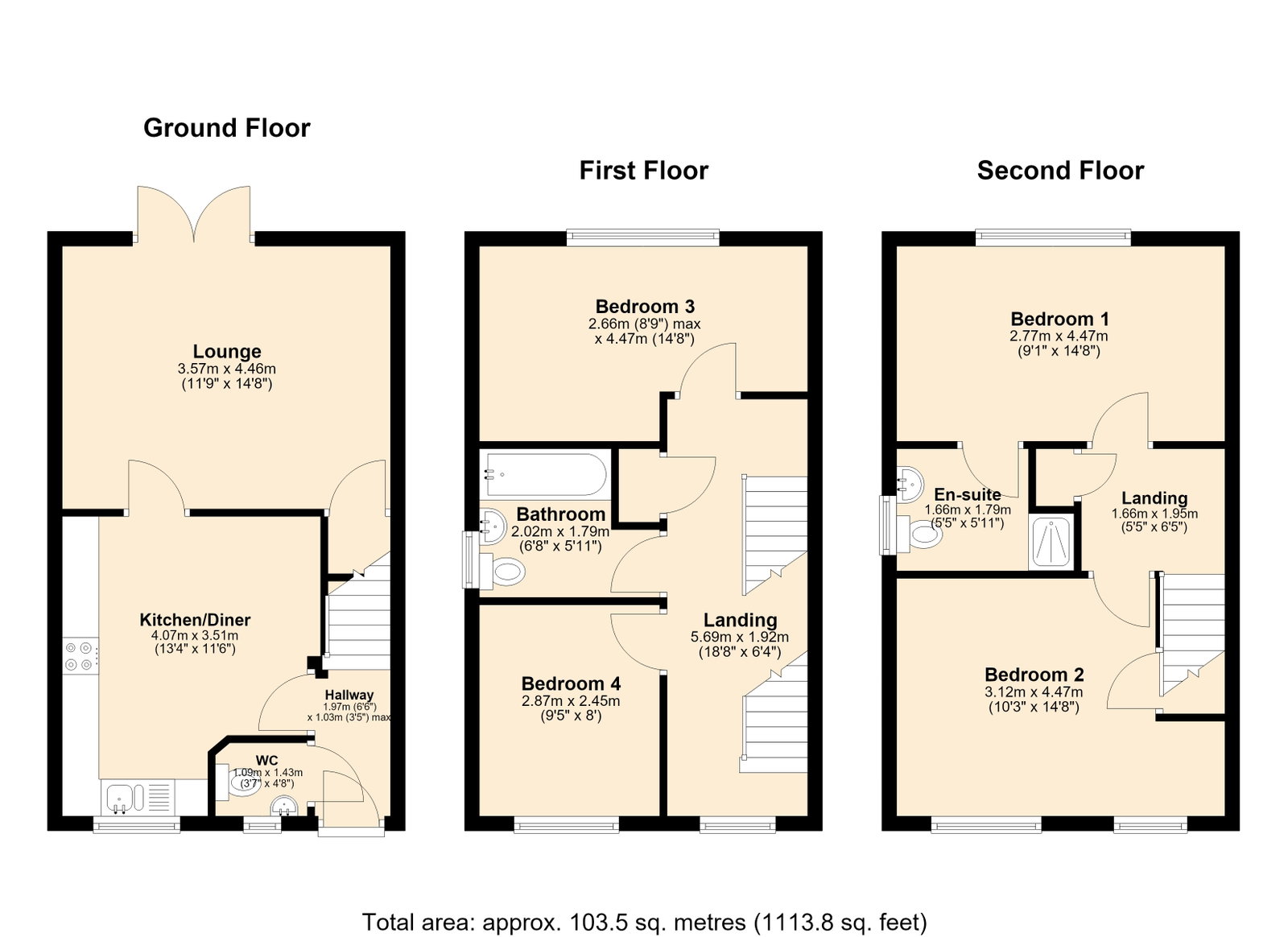 42, Turnstone Road, Walsall floorplan