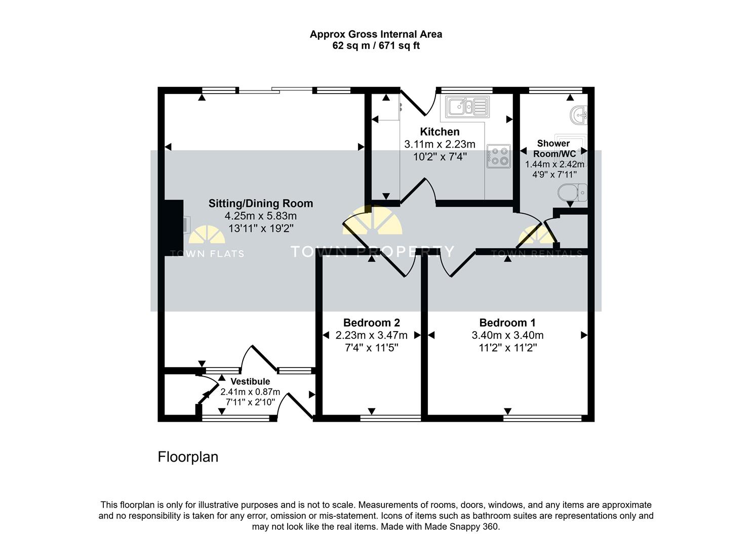 1, Magpie Road, Eastbourne floorplan