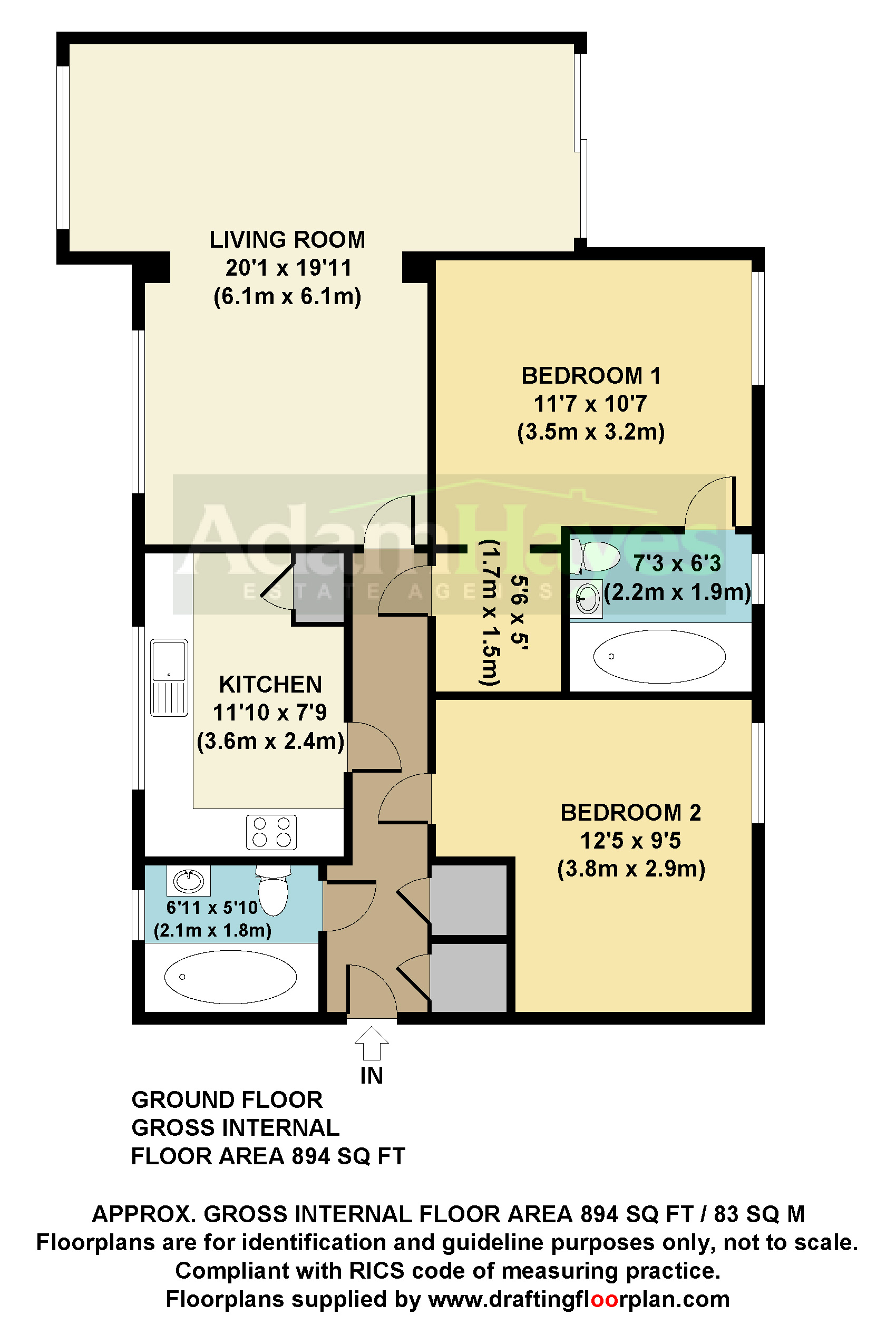 2 Bedrooms Flat to rent in Spencer Close, Finchley Central N3