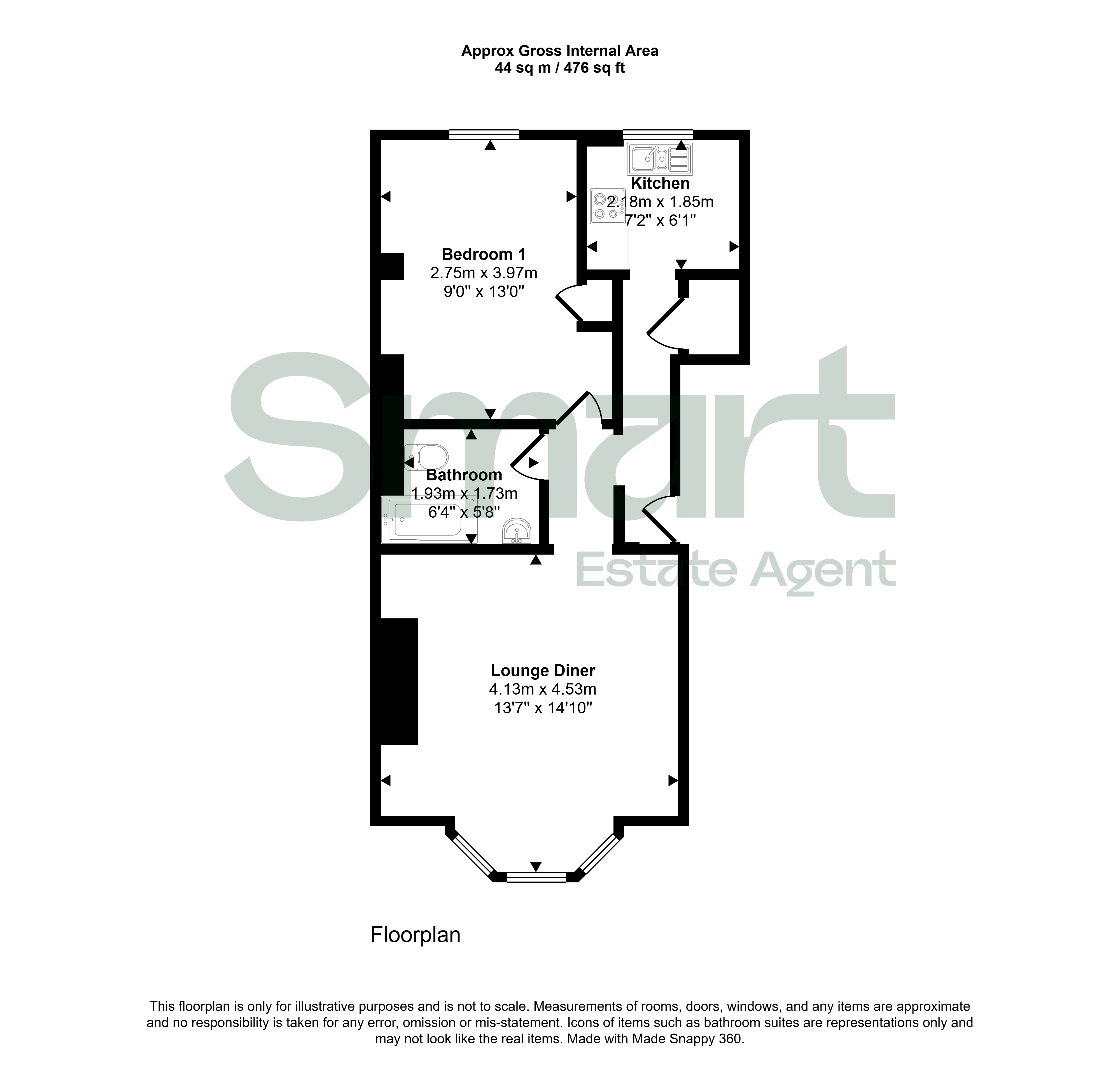 Union Road, Exeter floorplan