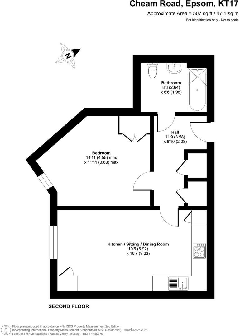 26 Mercury House, 4 - 8 Cheam Road, Ewell Village floorplan