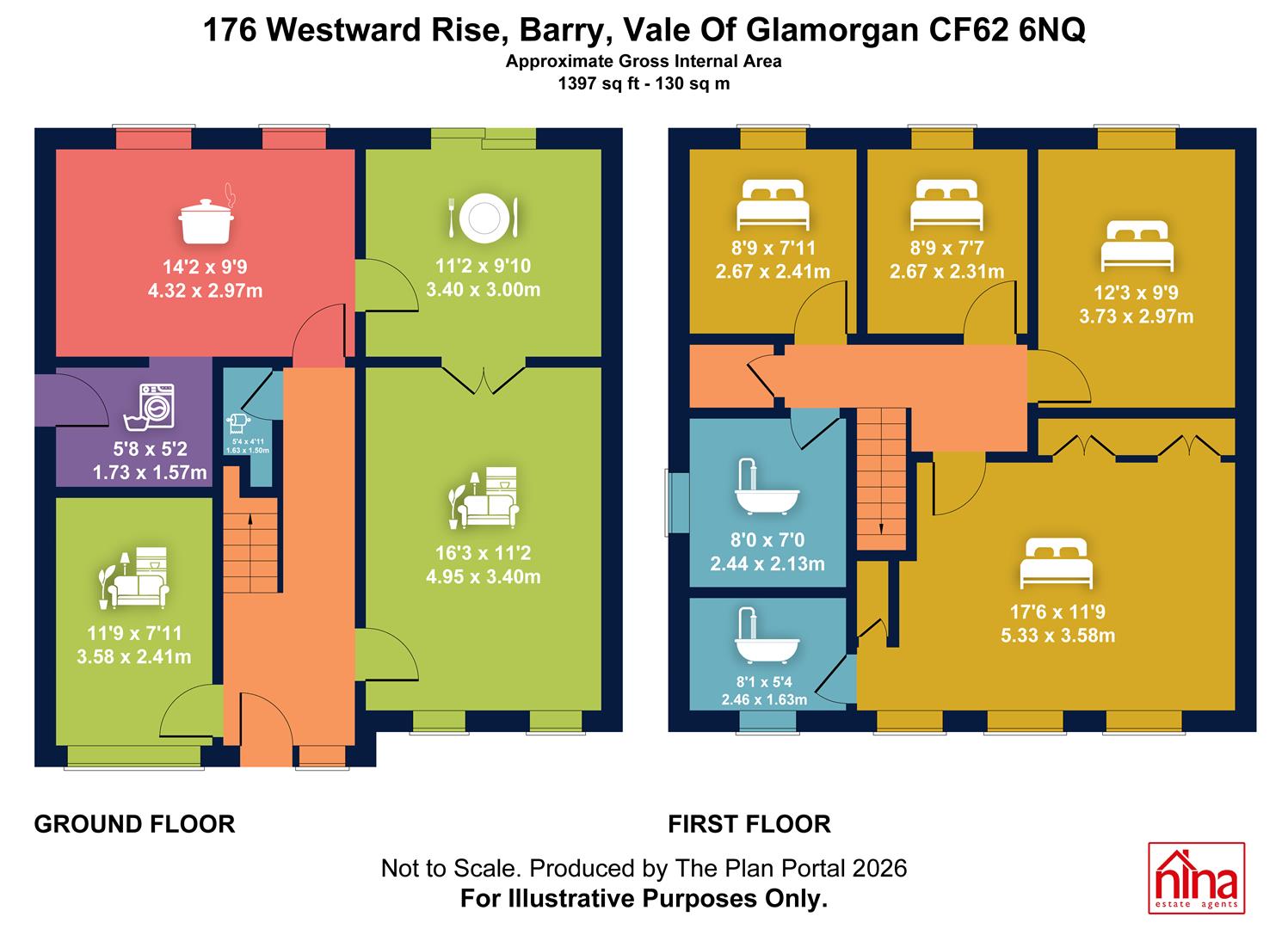 176, Westward Rise, Barry floorplan