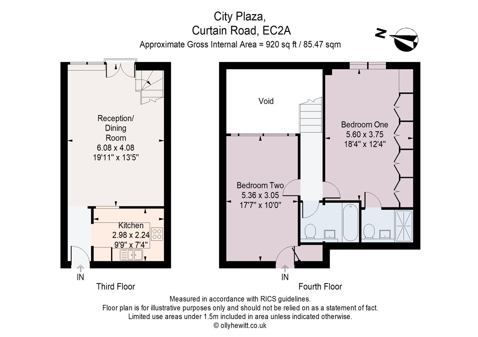 Flat 23, 97-113, City Plaza, London floorplan