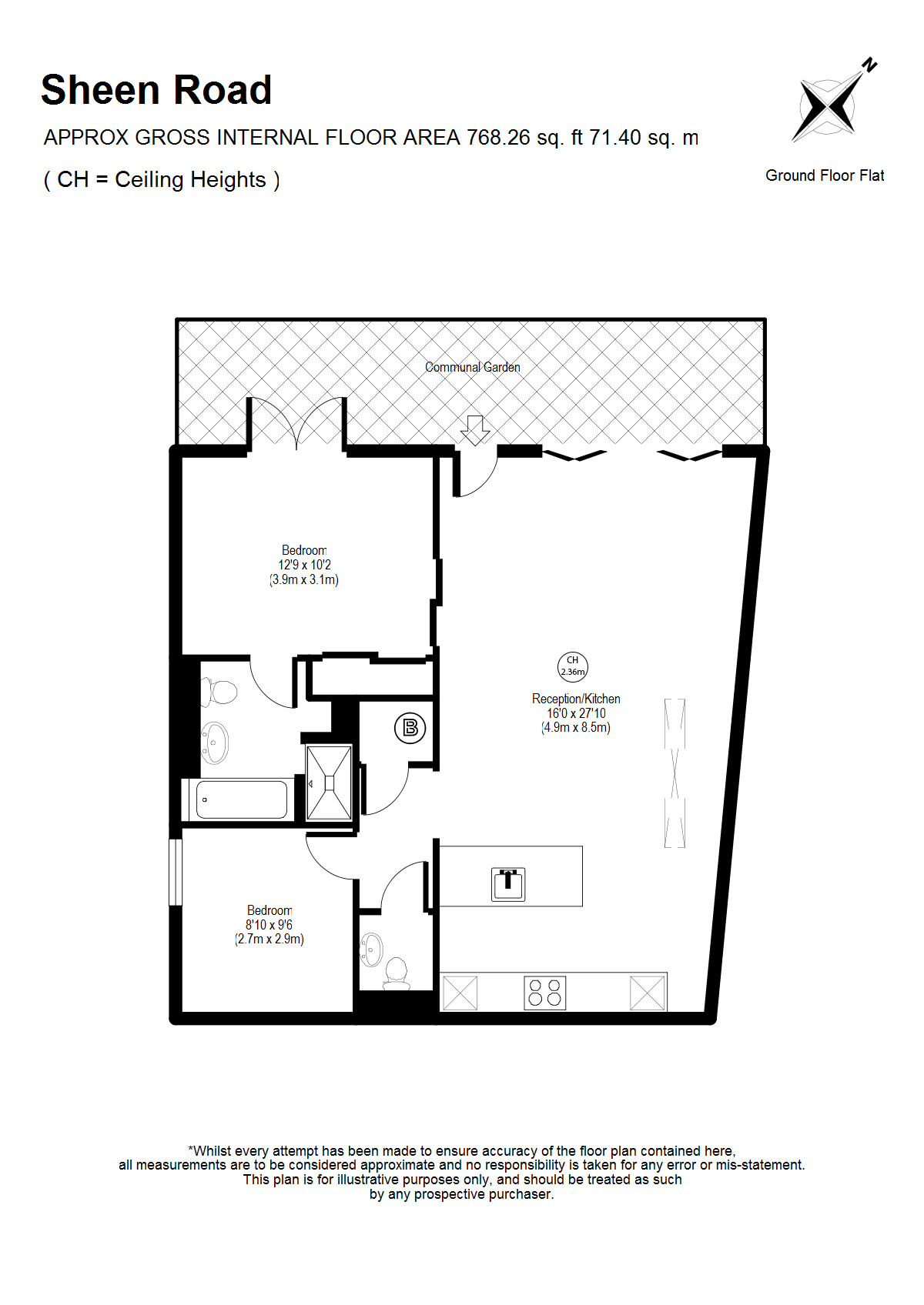 2 Bedrooms Flat to rent in Sheen Road, Richmond TW9