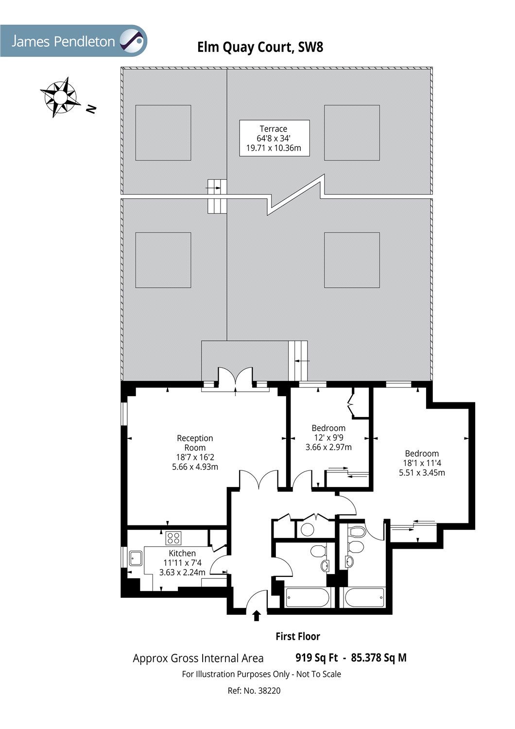 2 Bedrooms Flat for sale in Elm Quay Court, Nine Elms, London SW8