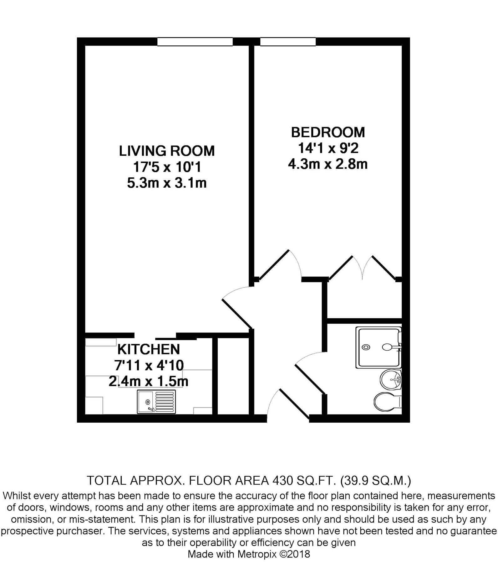 1 Bedrooms Flat for sale in Crockford Park Road, Addlestone, Surrey KT15