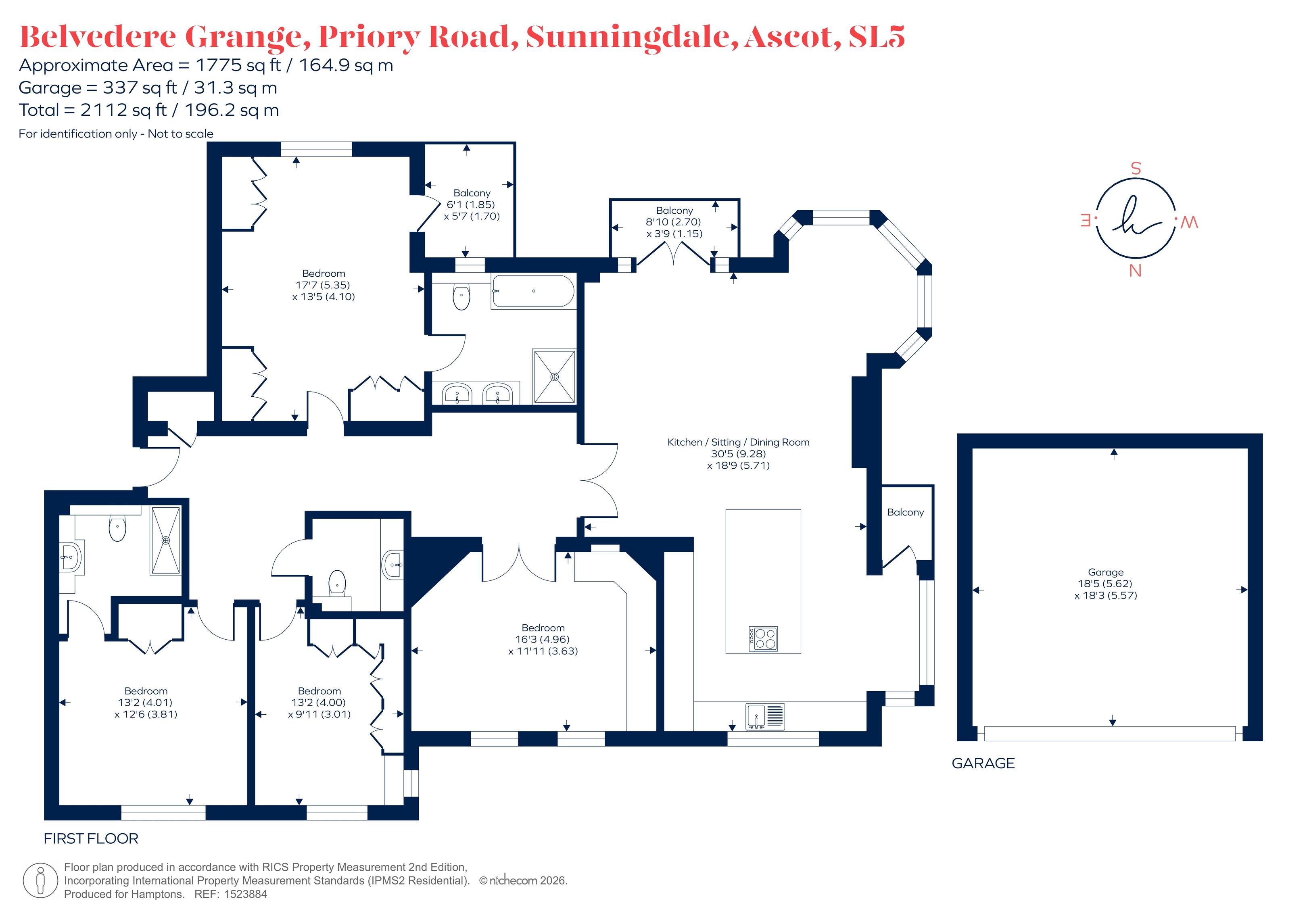 Flat 5, Belvedere Grange, Priory Road, Sunningdale floorplan