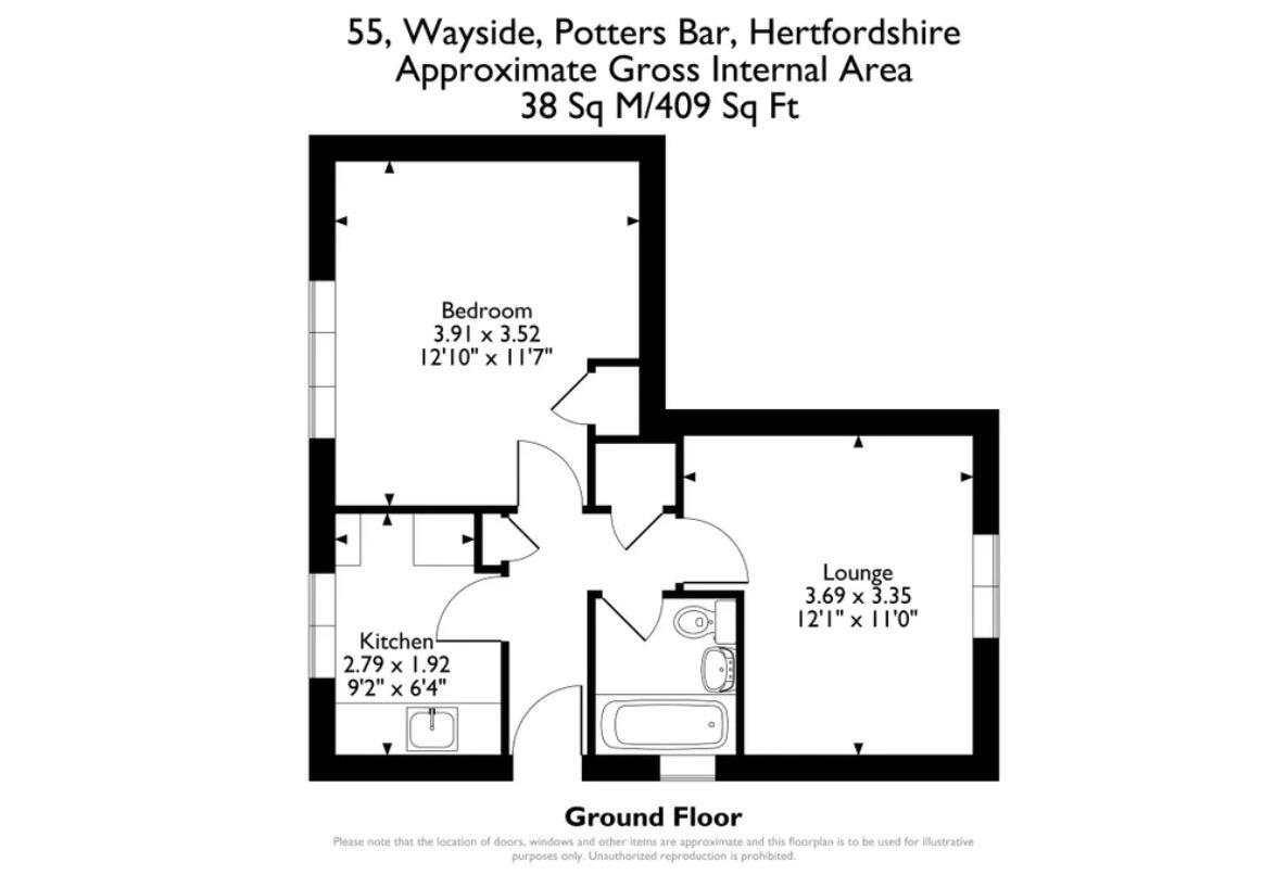 55, Wayside, Potters Bar floorplan