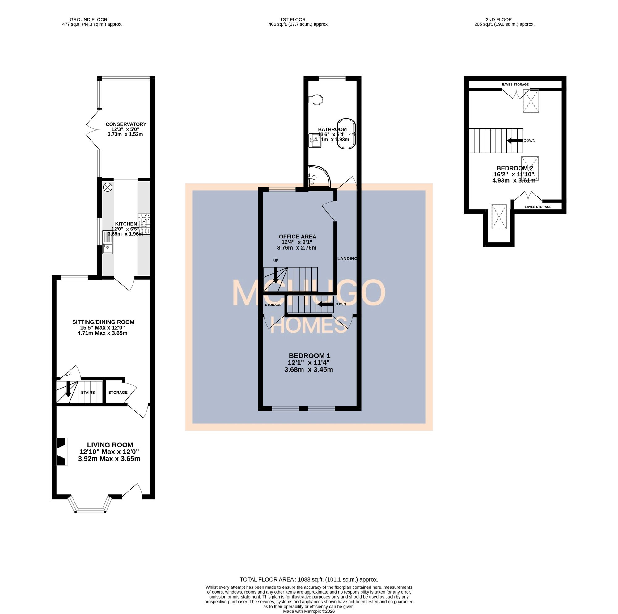 45 Hartledon Road, Birmingham floorplan