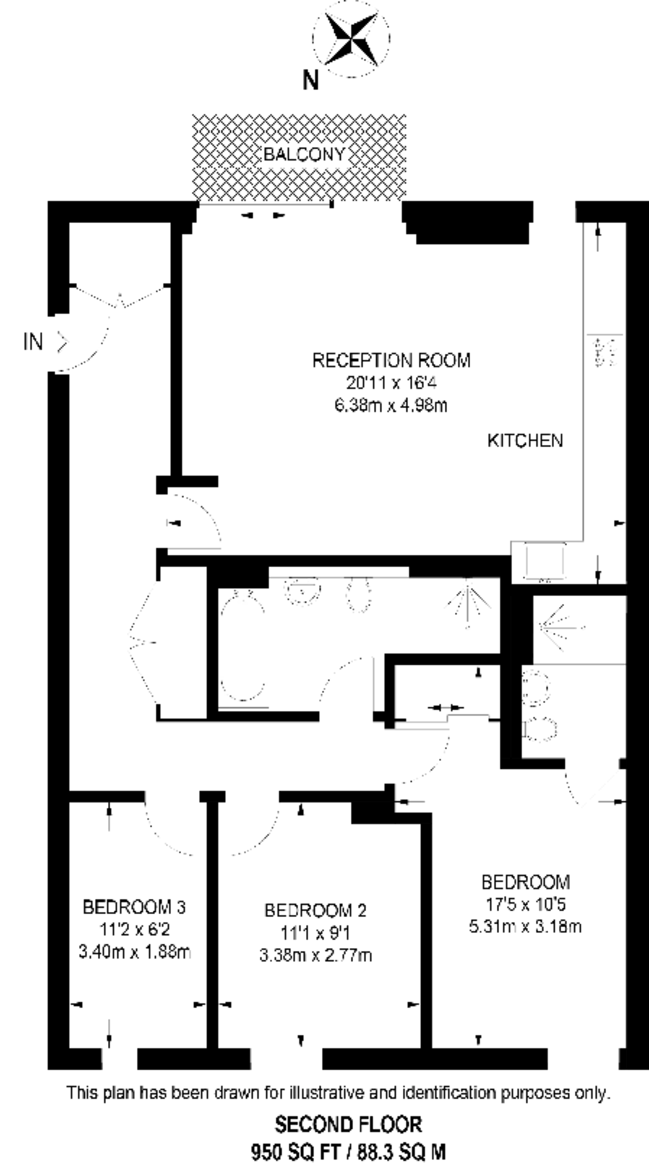 Bovet Court, Harford Street, Stepney floorplan