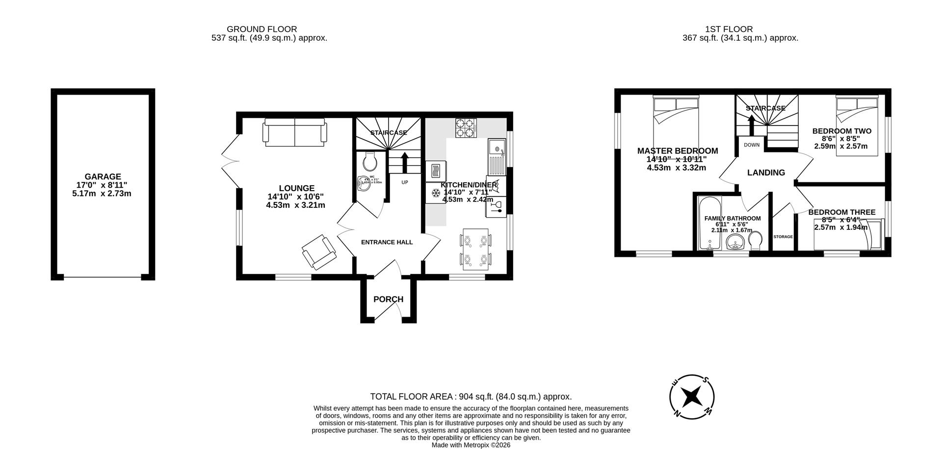 34, Regency Gardens, Chorley floorplan