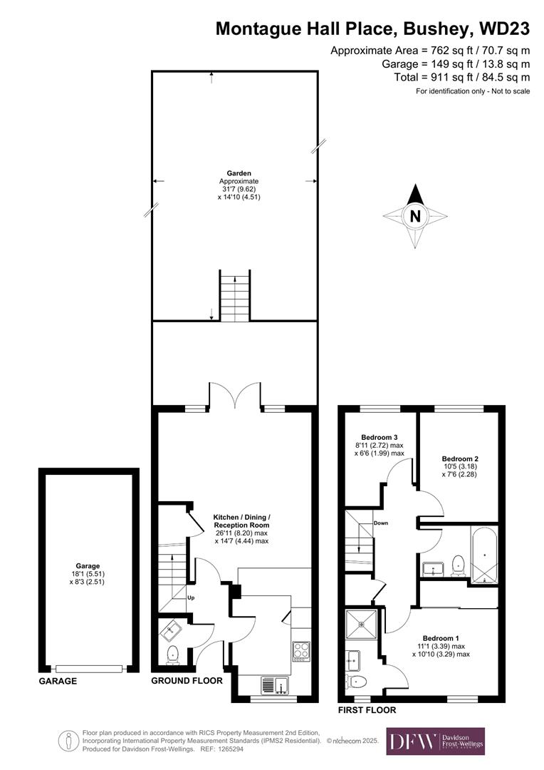 6, Montague Hall Place, Bushey floorplan