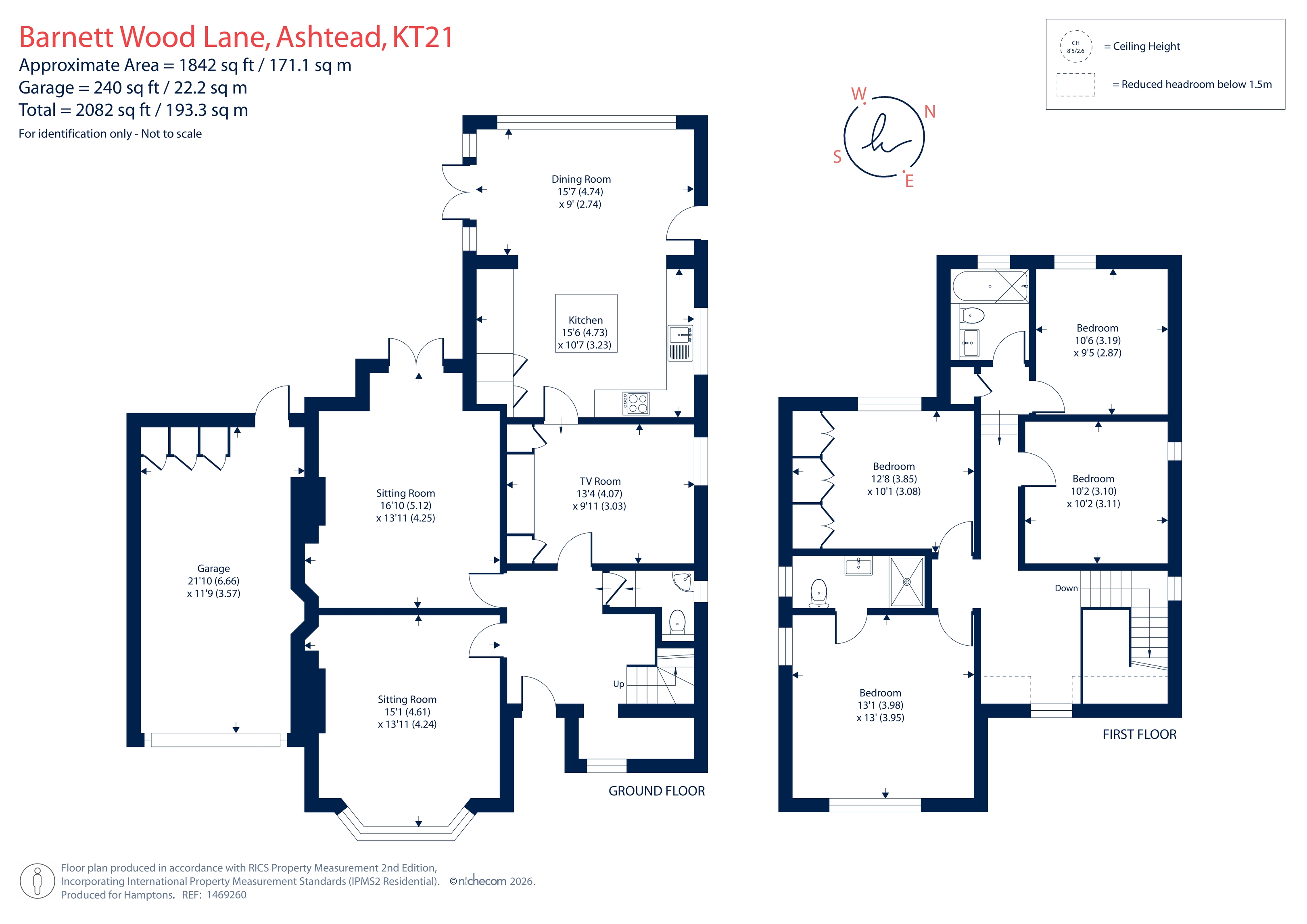 187, Barnett Wood Lane, Ashtead floorplan