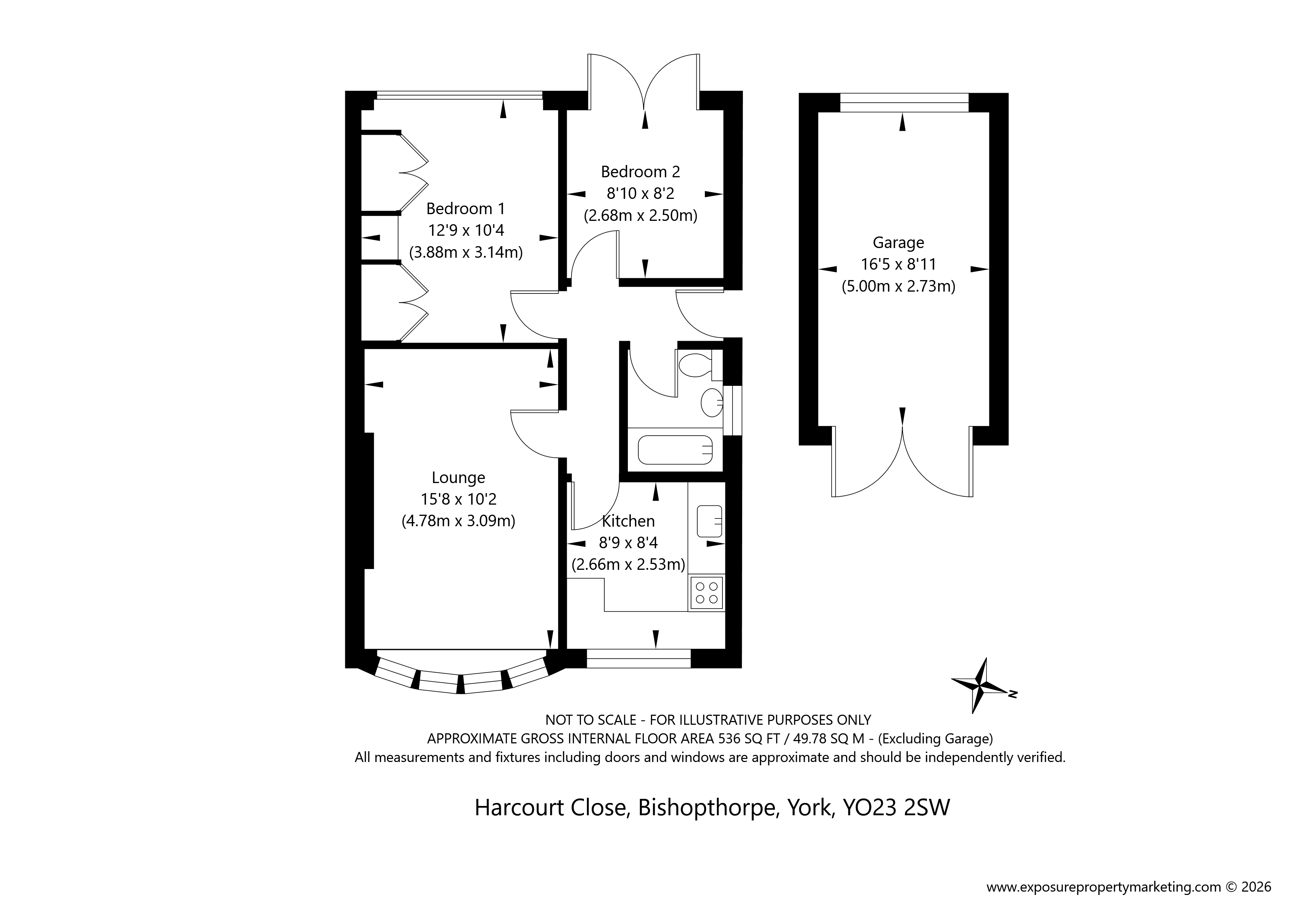 17, Harcourt Close, York floorplan