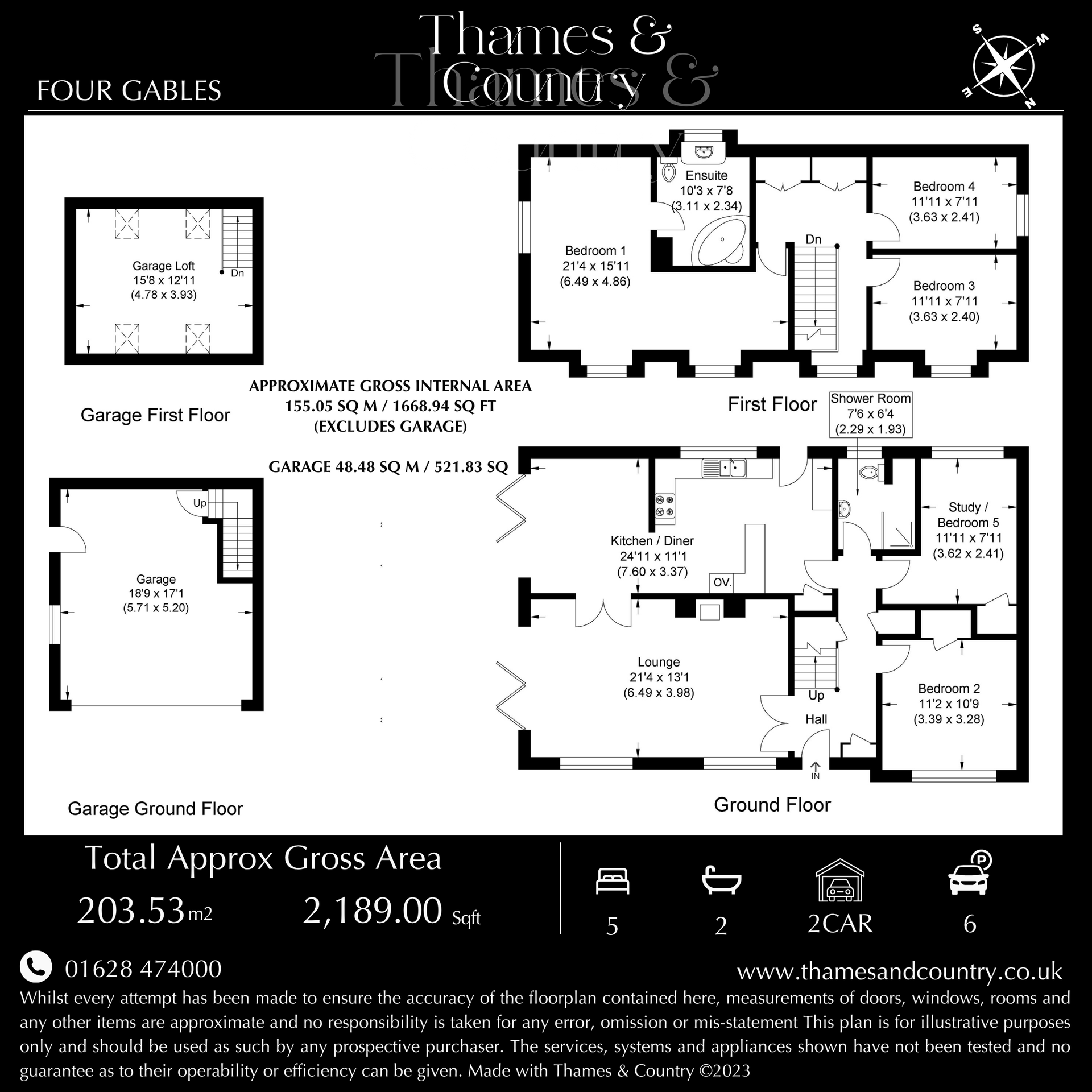 Four Gables, Sandhills, READING floorplan
