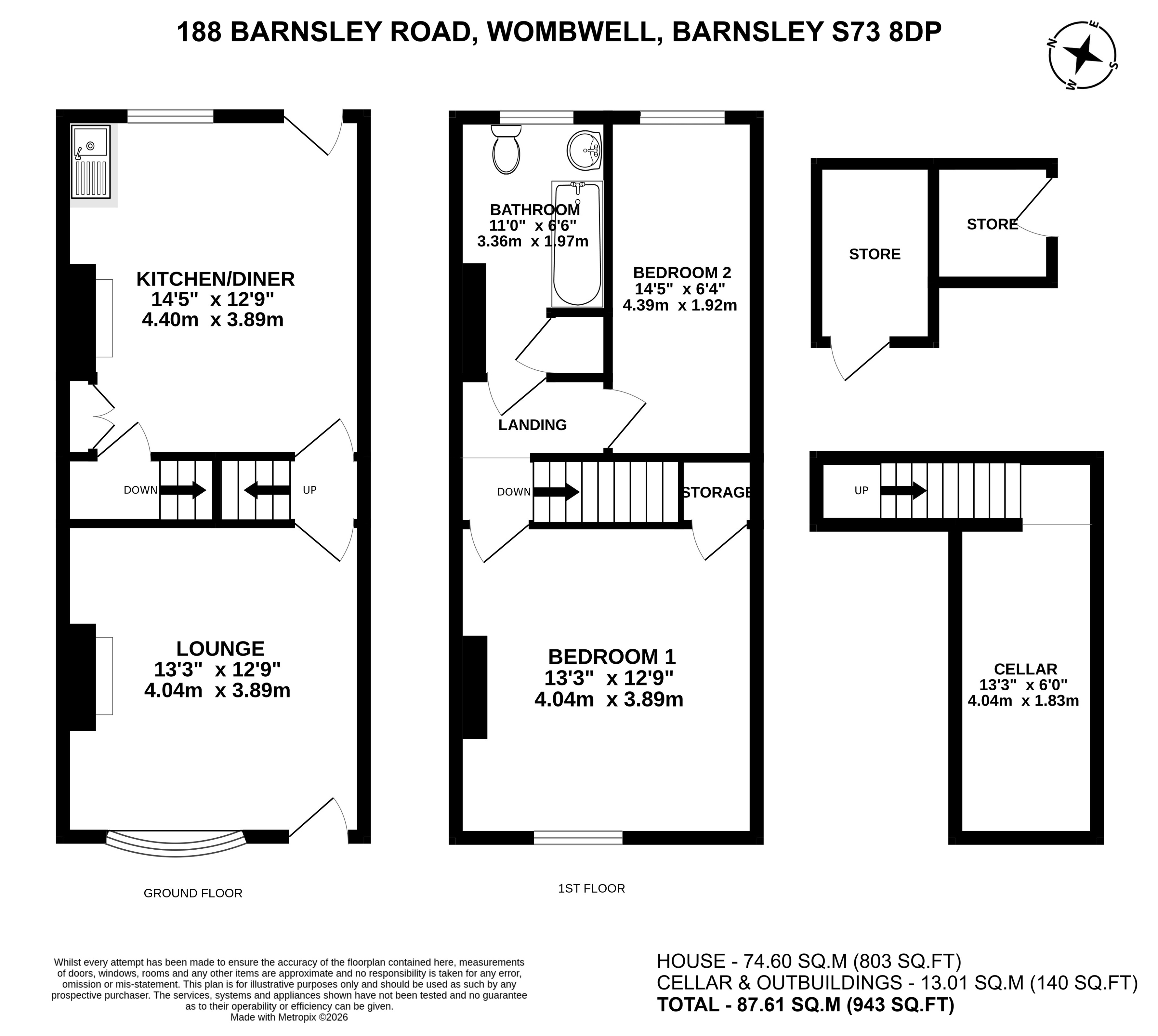 188, Barnsley Road, Barnsley floorplan