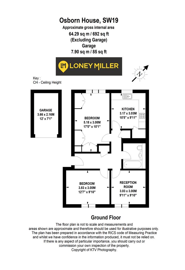 Flat 2 Osborne House, 414, Wimbledon Park Road, London floorplan
