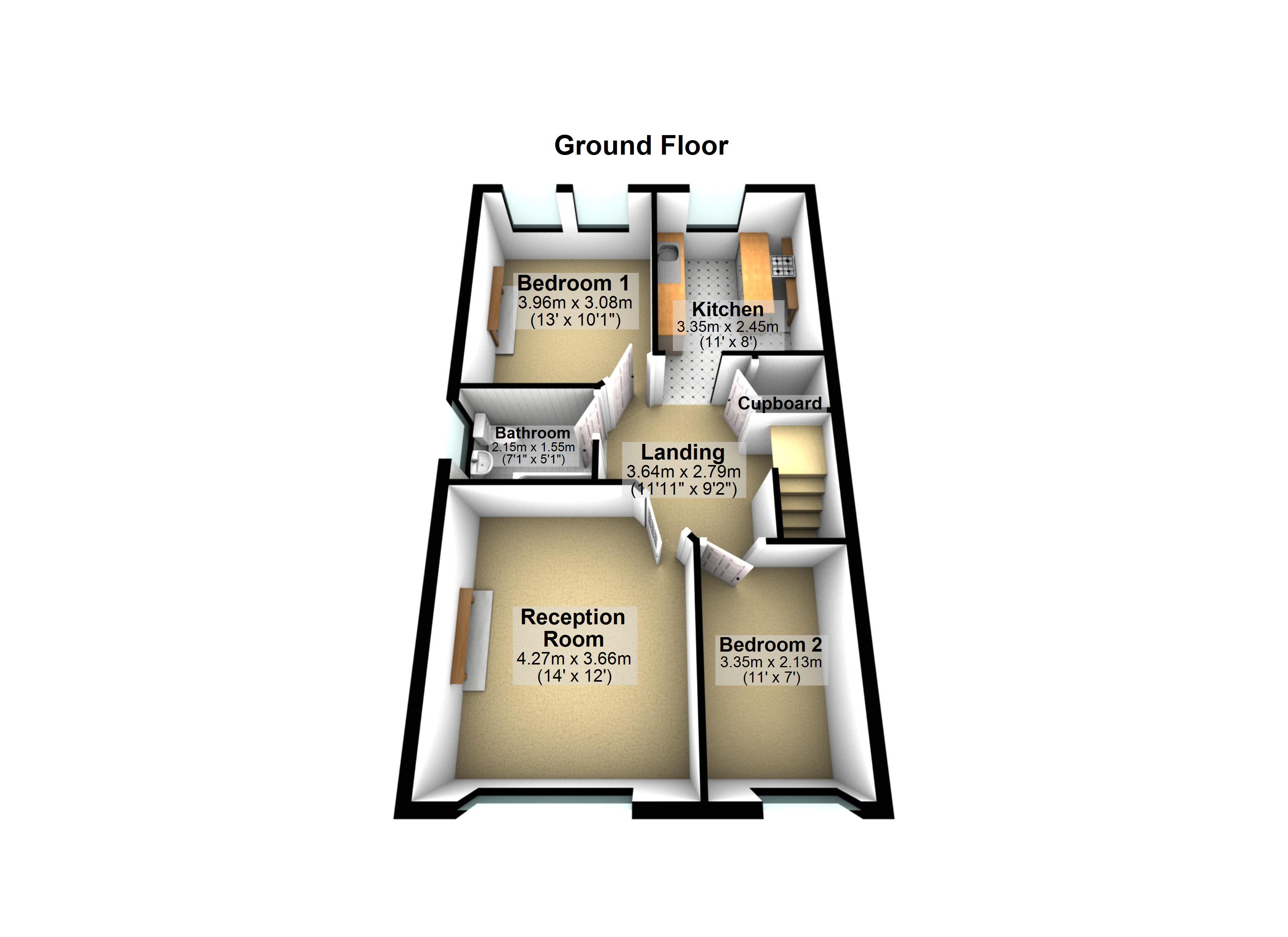 Upper Flat, 209, Bellingham Road, London floorplan