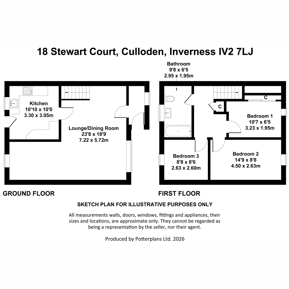 18, Stewart Court, Inverness floorplan