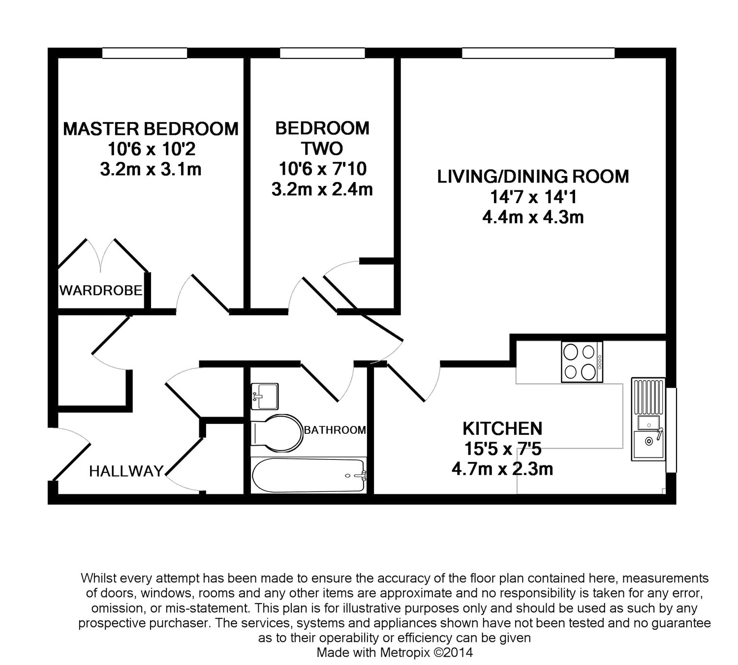 2 Bedrooms Flat to rent in Chancel Mansions, Hebbecastle Down, Warfield, Berkshire RG42