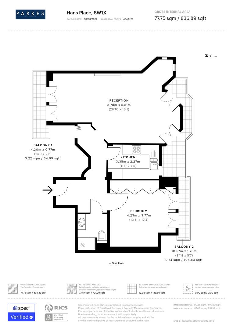 Hans Place, London floorplan