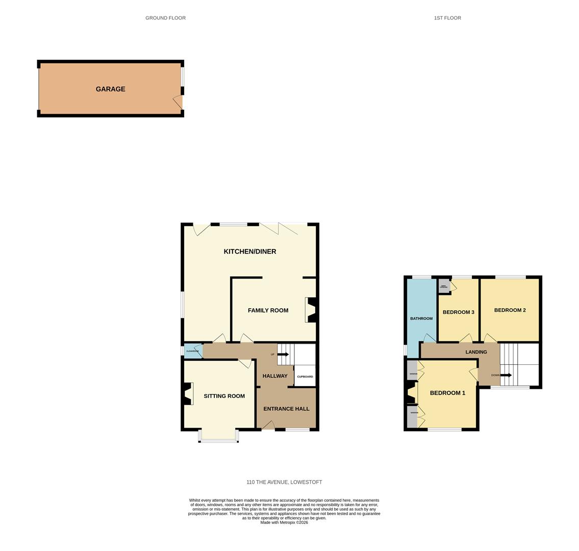 110, The Avenue, Lowestoft floorplan