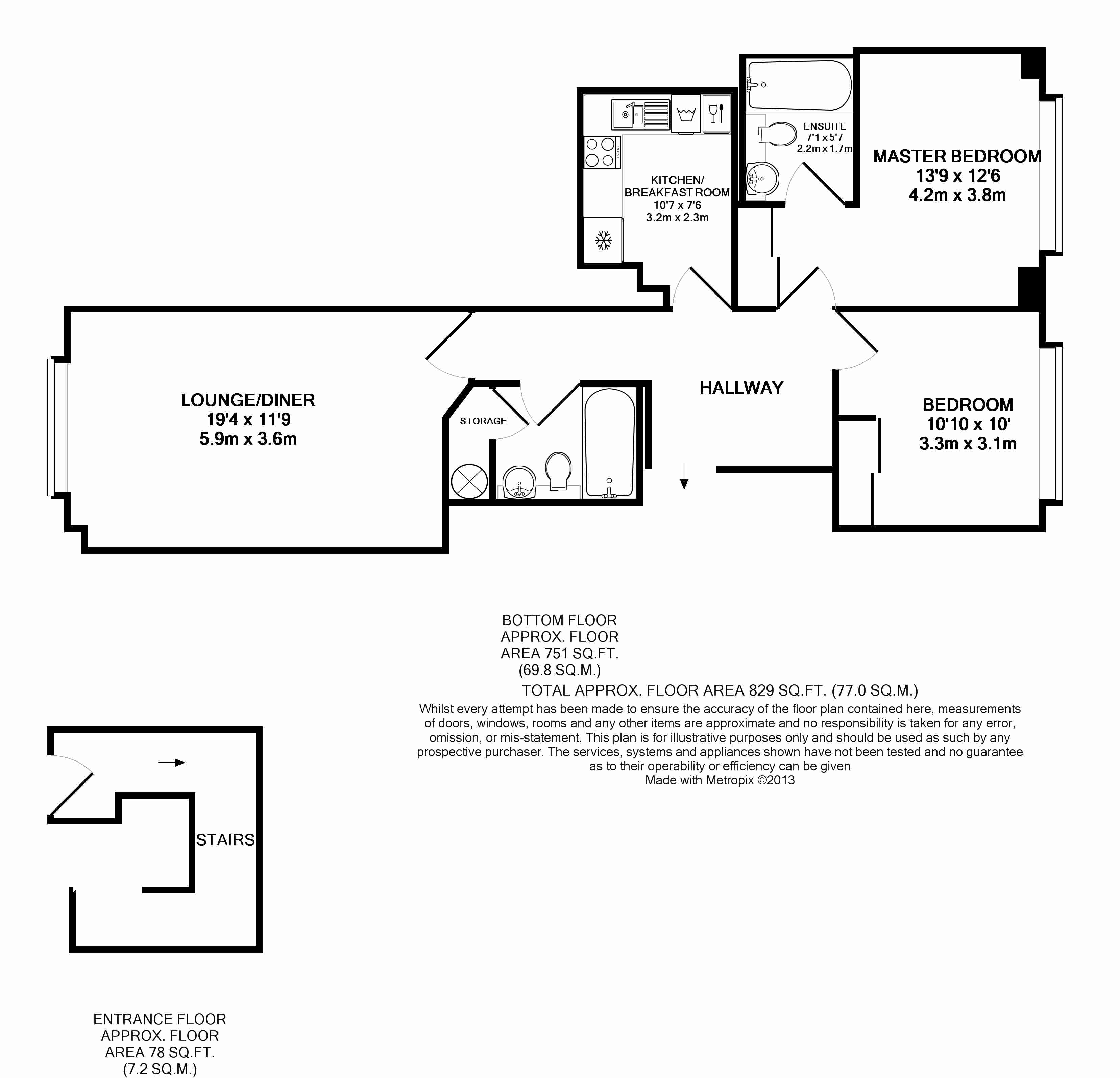 Flat 189, North Block, London floorplan