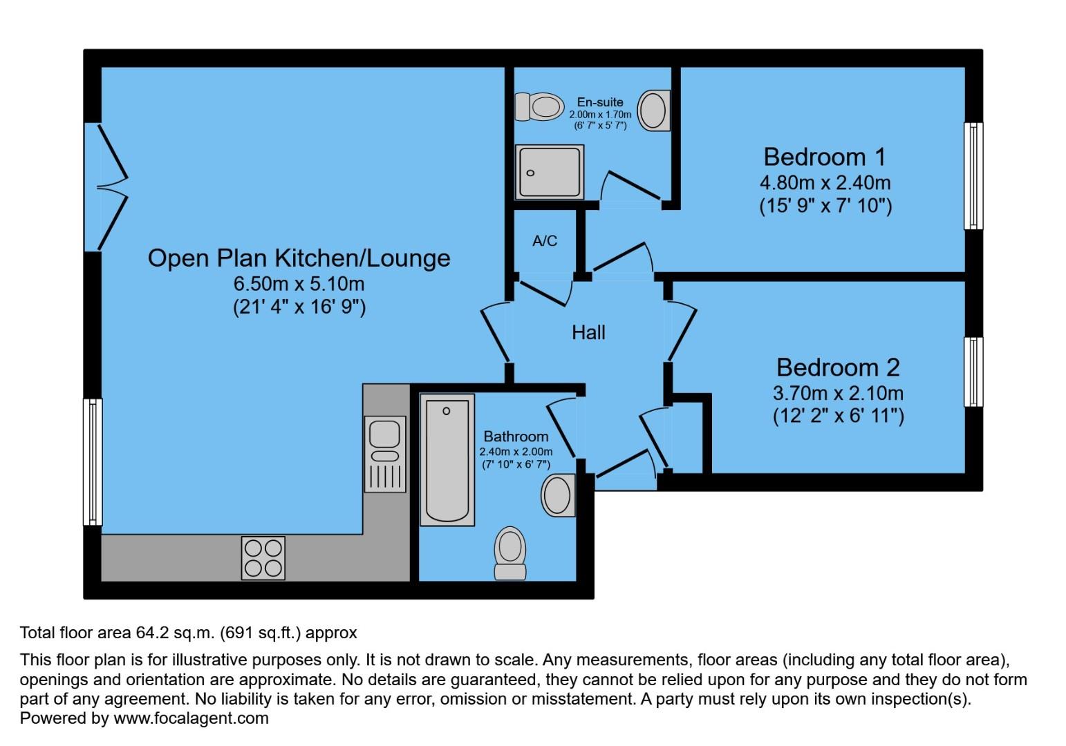 6, Henshall House, Tapton Lock Hill, Chesterfield floorplan