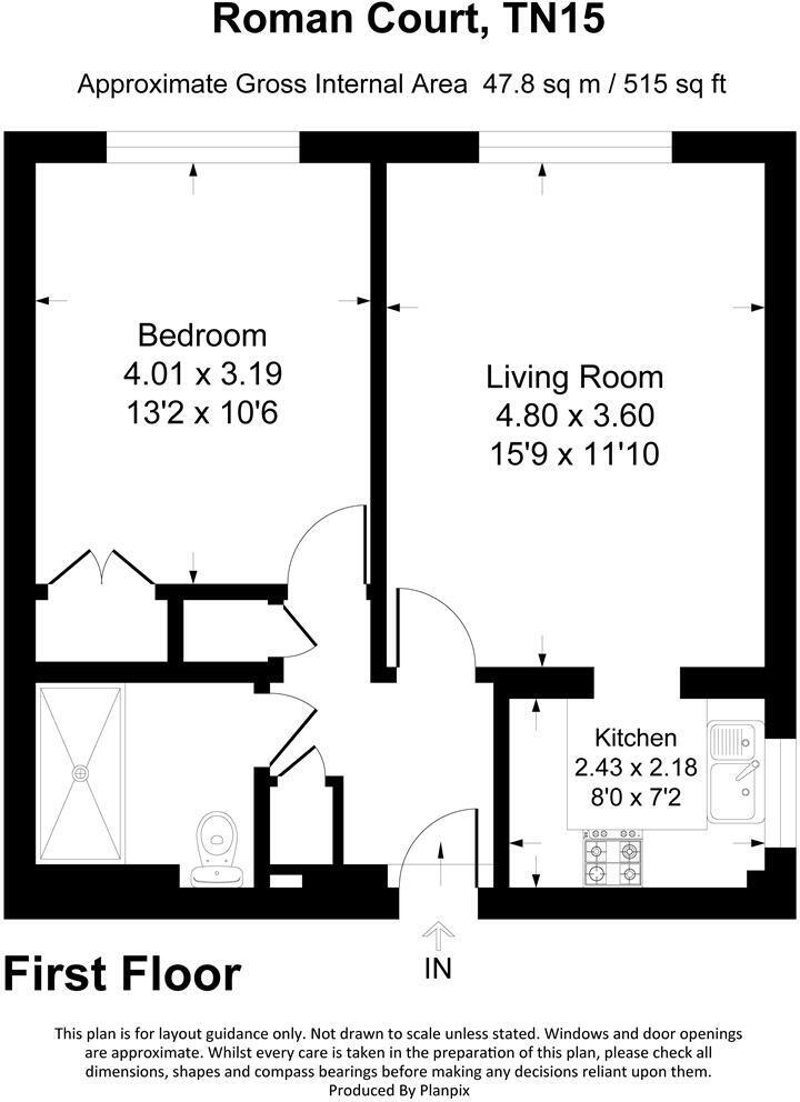 Roman Court,Flat 6, Fairfield Road, Sevenoaks floorplan