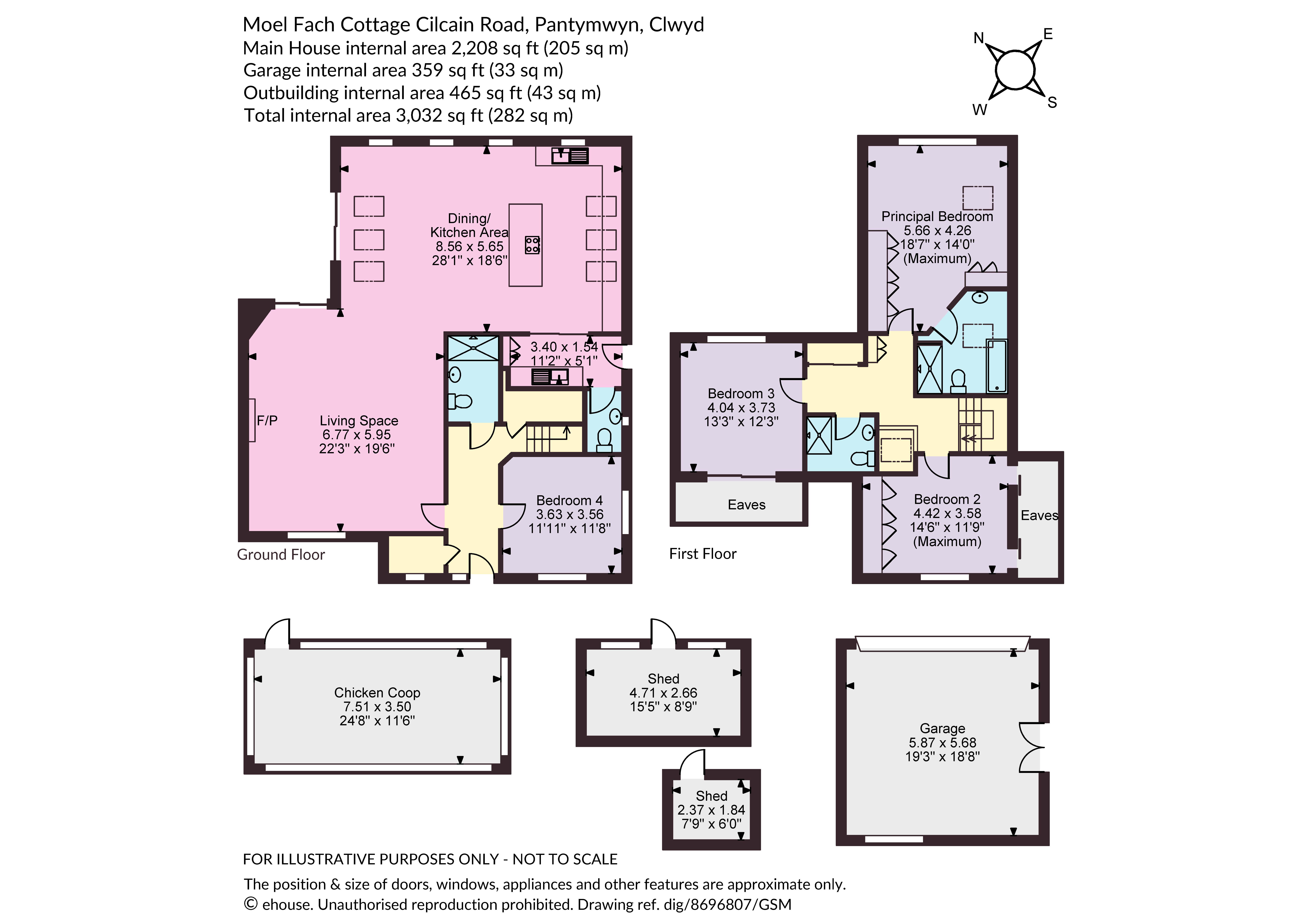 Moel Fach Cottage,, Cilcain Road, Mold floorplan