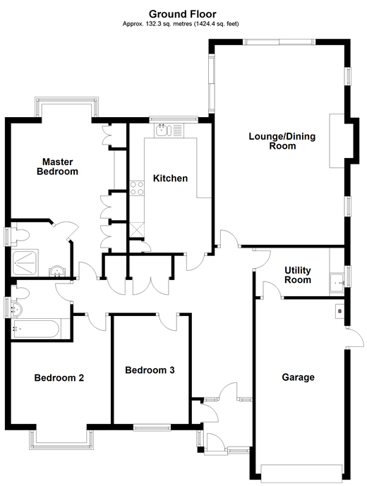 3 Bedrooms Detached bungalow for sale in Beacon Gardens, Crowborough, East Sussex TN6