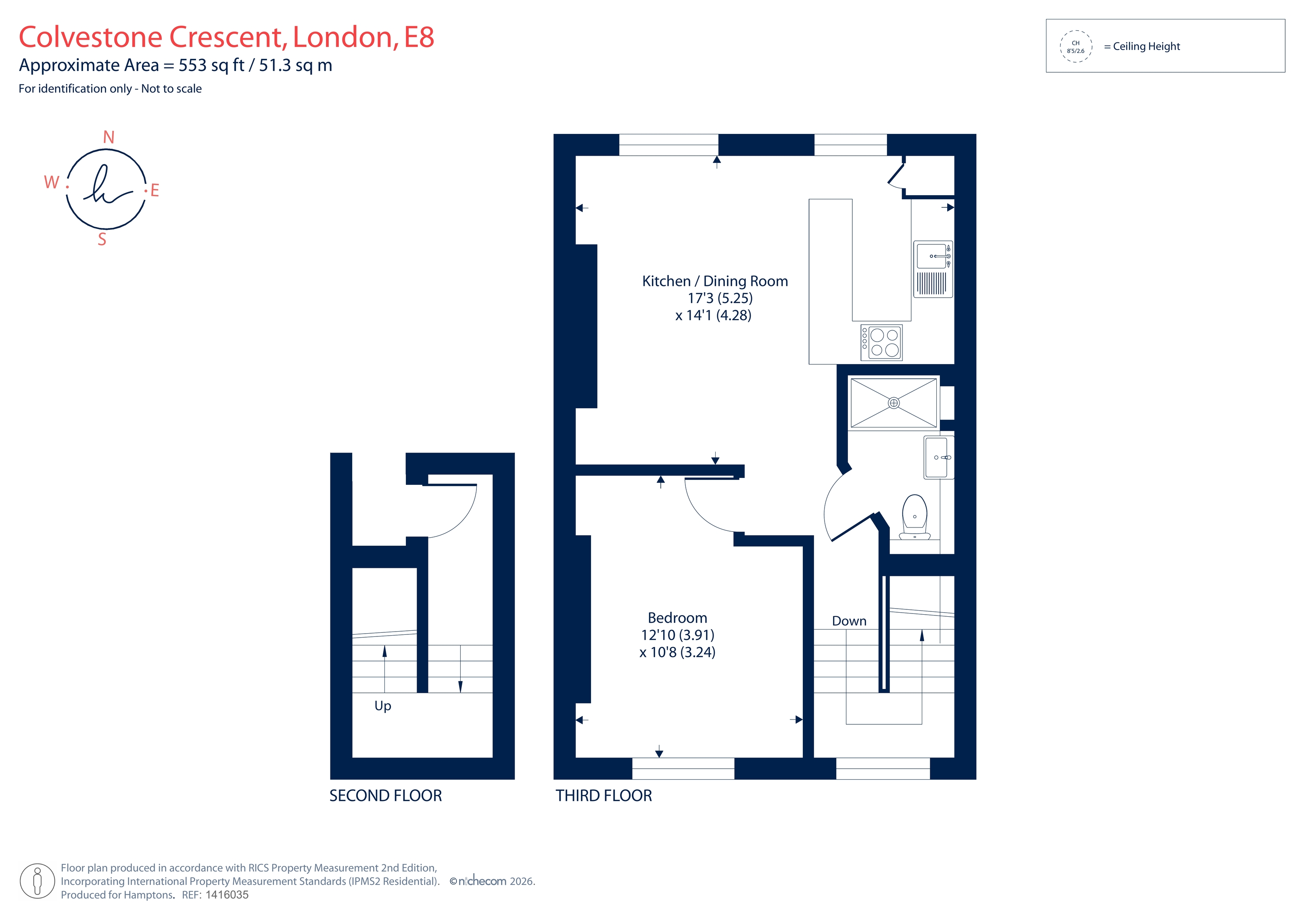 58C, Colvestone Crescent, London floorplan