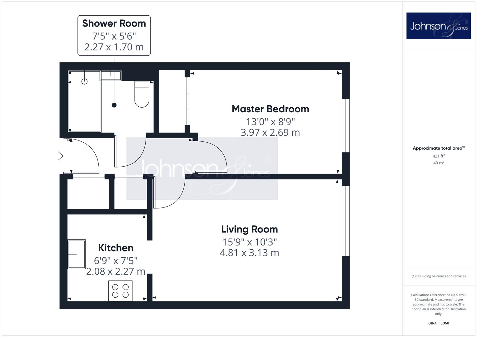 3, Abbey Court, Abbey Road, Chertsey floorplan